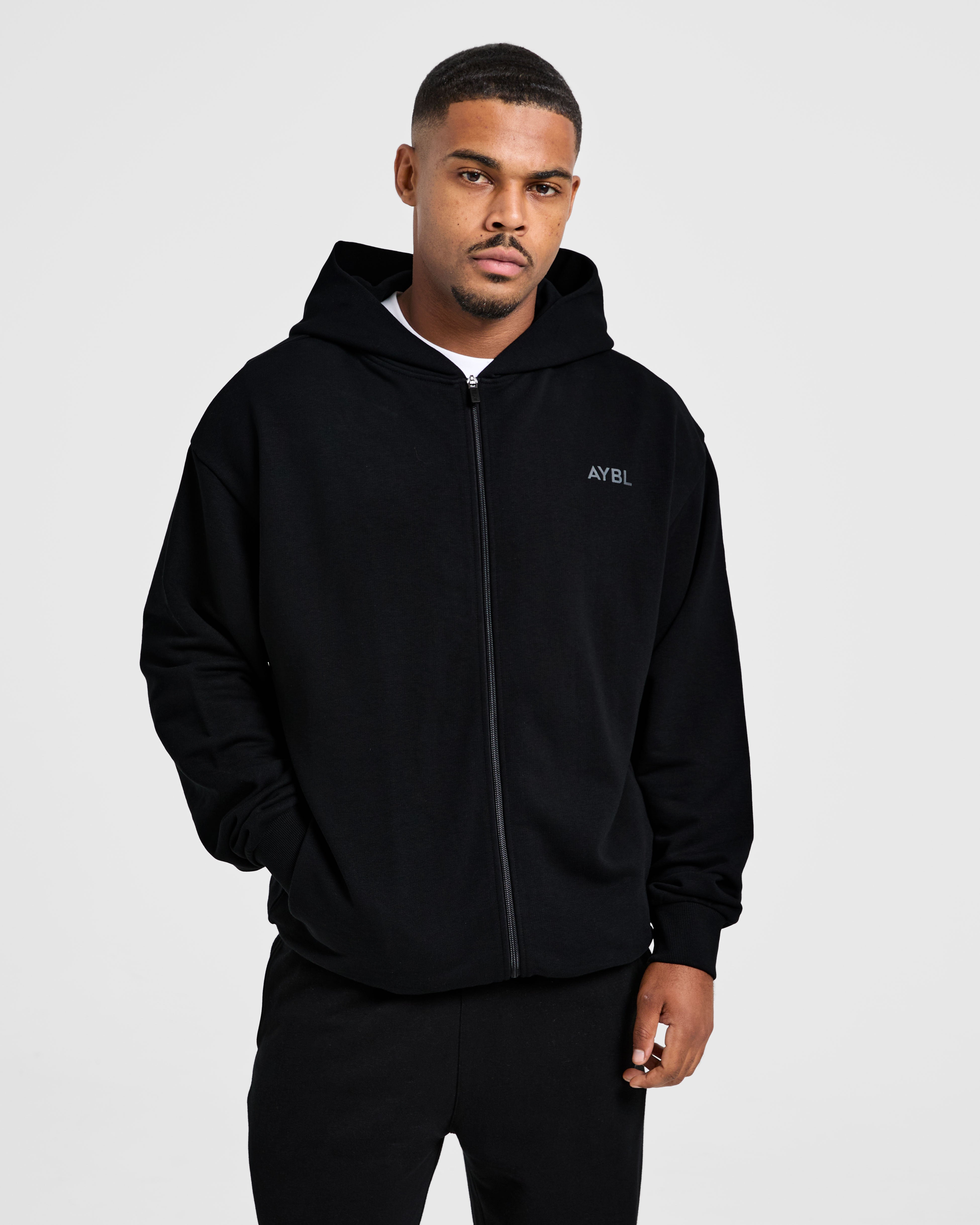 Sudadera Oversized con Cremallera Craft - Negro
