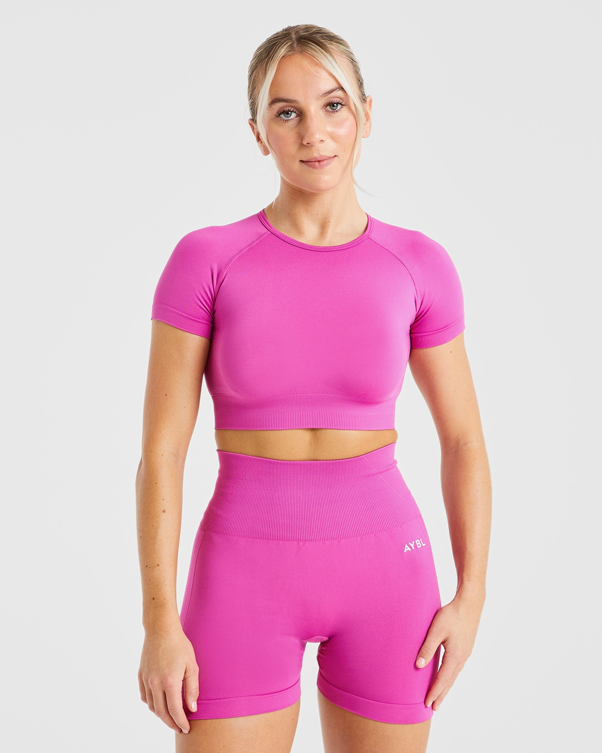 Crop Top Sin Costuras Empower - Magenta