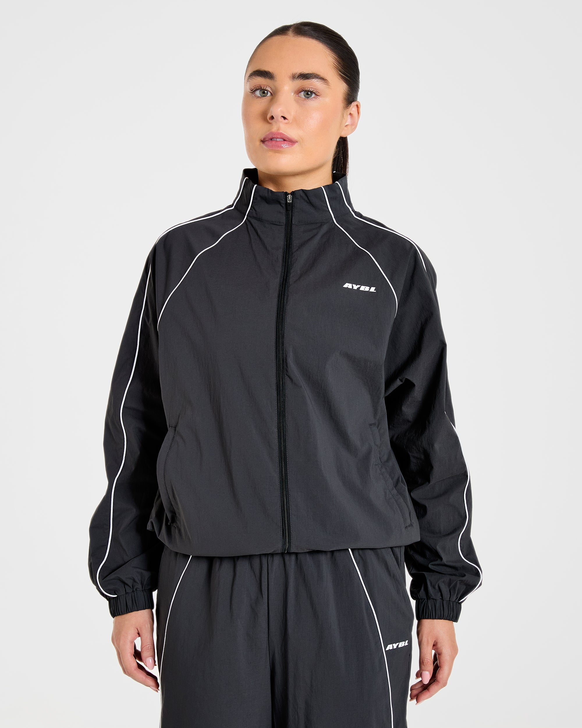 Chaqueta de Pista Retro - Negro