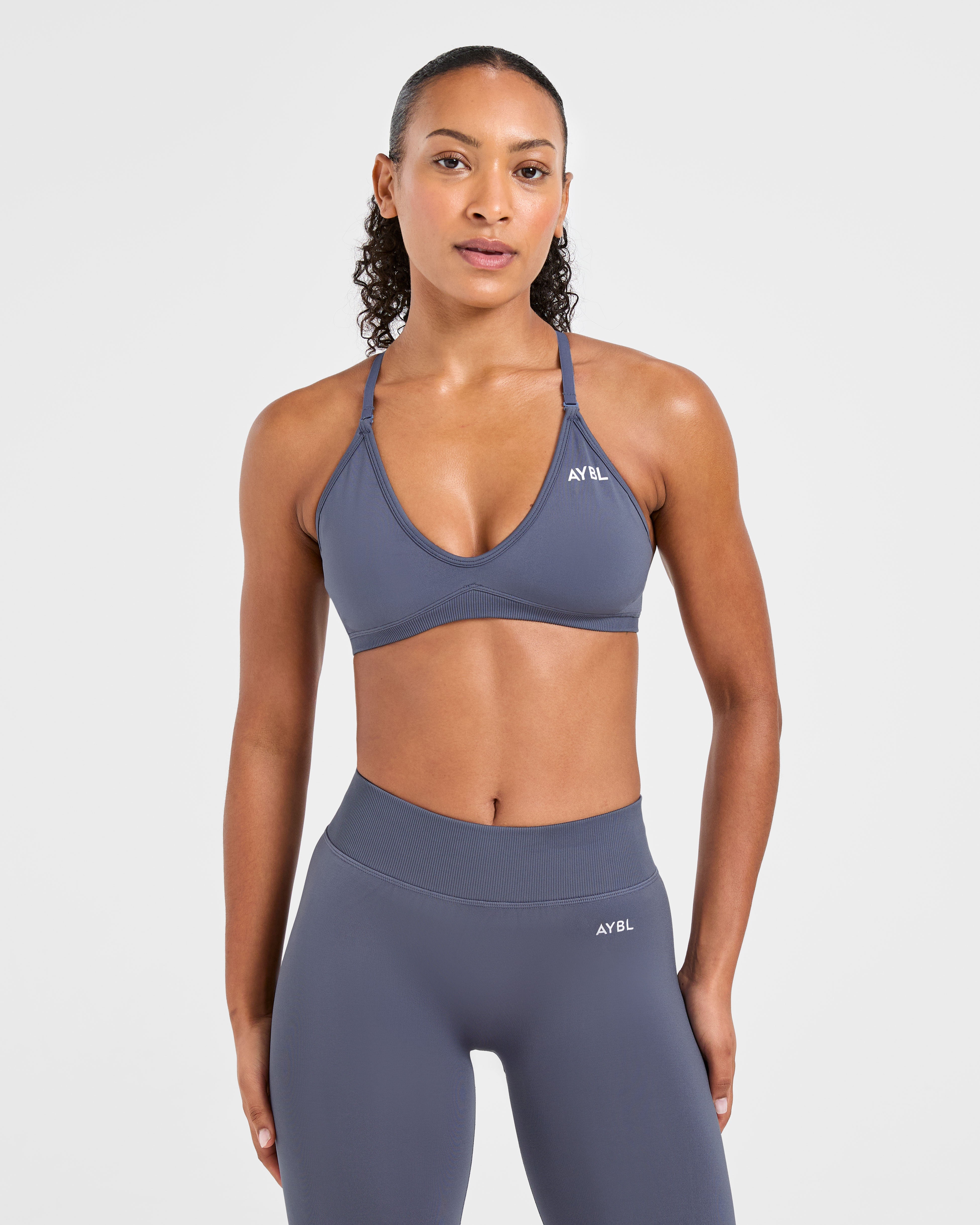 Adapt Sports Bra Sin Costuras con Tirantes - Gris Plata