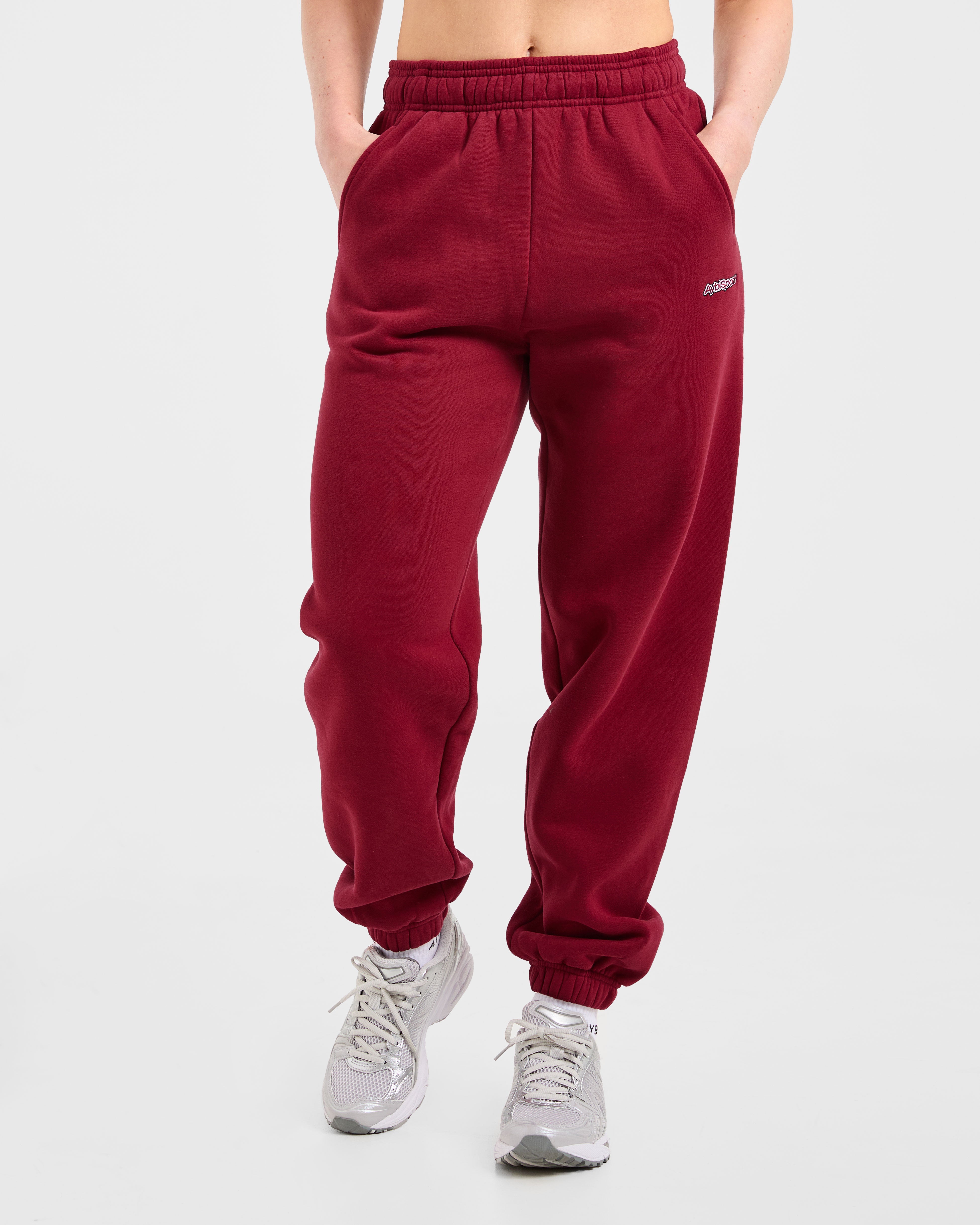 Pantalones Jogger Oversized con Contorno AYBL - Burdeos