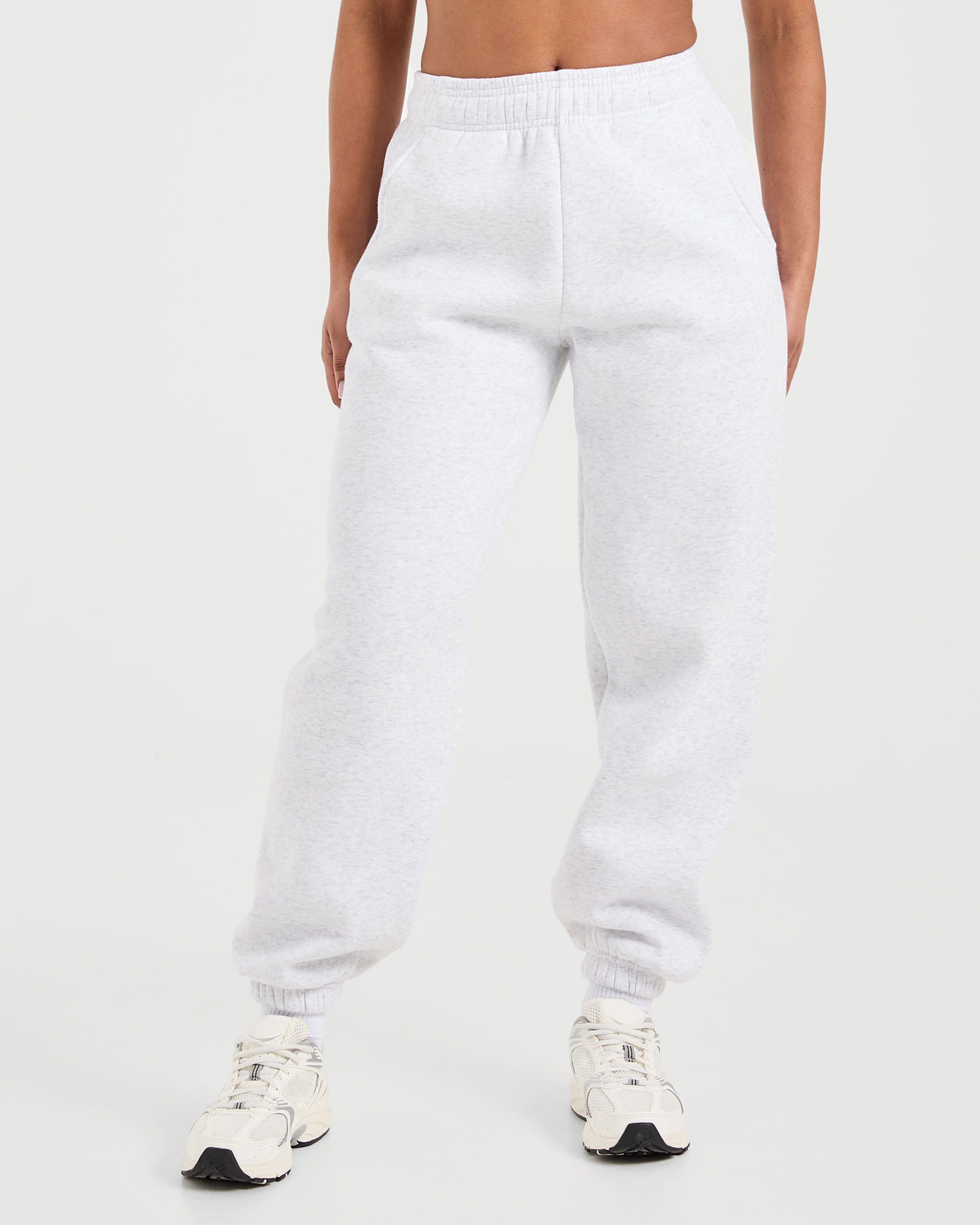 Pantalones Jogger Clásicos de Algodón Suave - Gris Escarcha