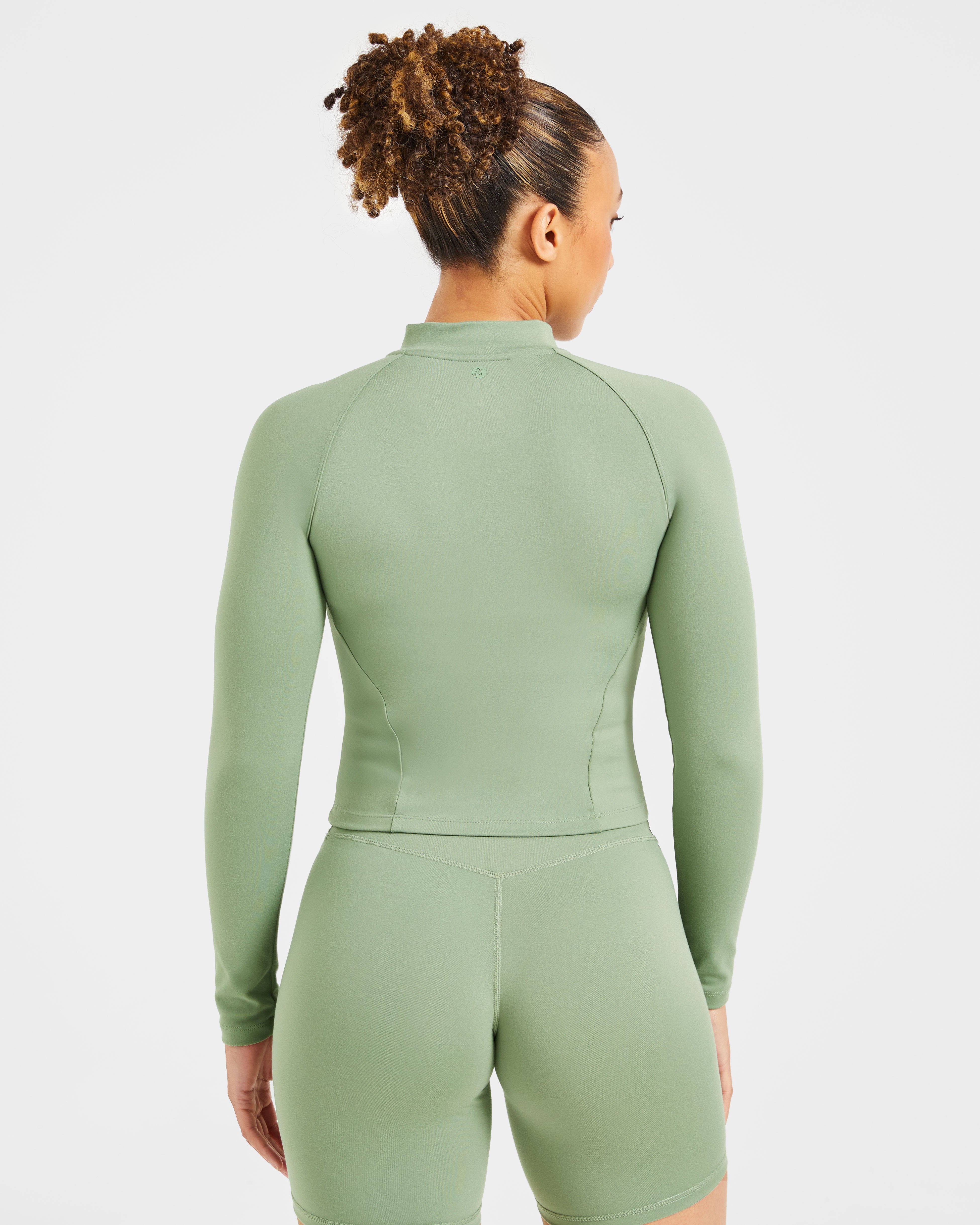 Chaqueta con cremallera Staple - Verde oliva