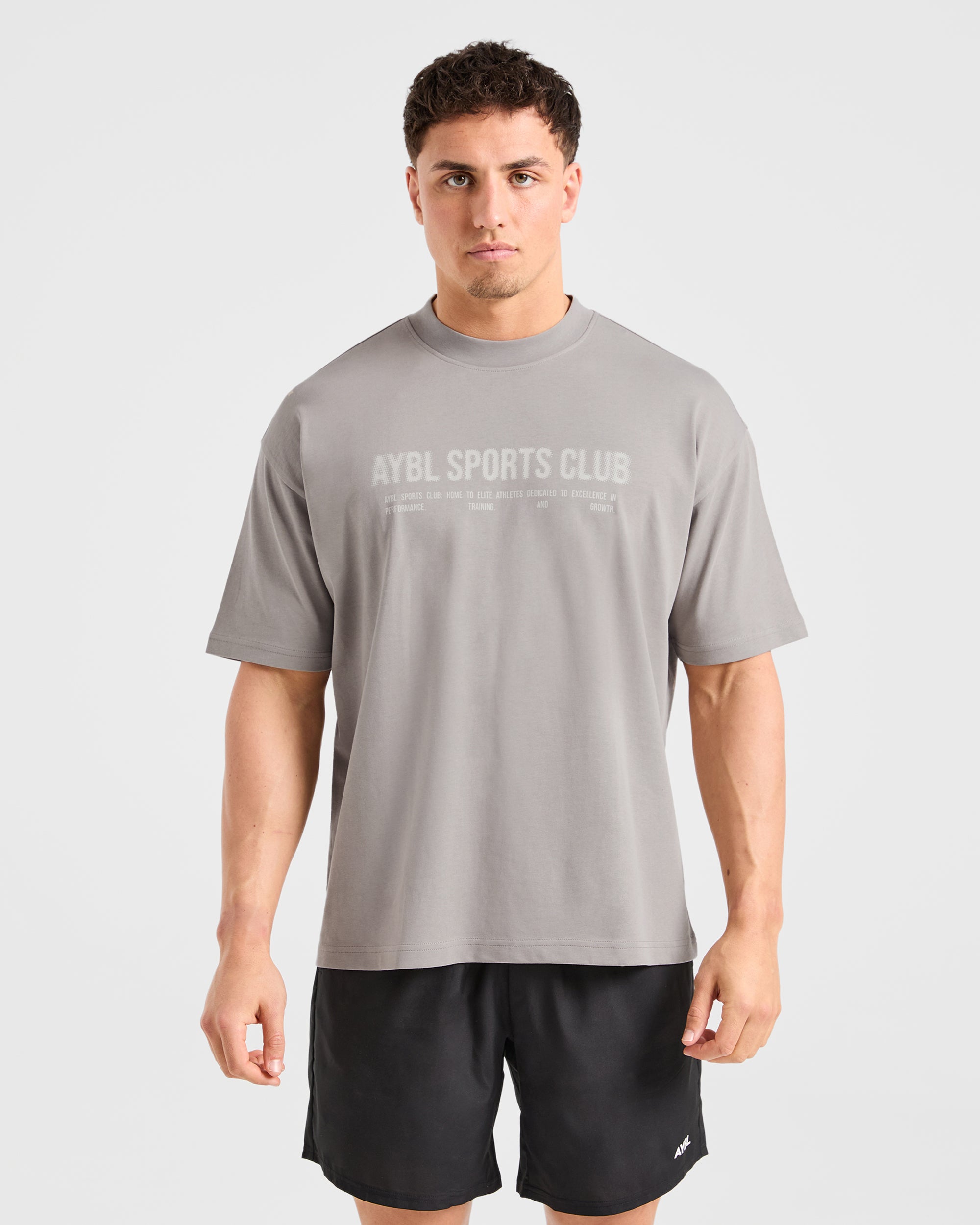 Camiseta Deportes Club Punto Oversized - Gris Nube