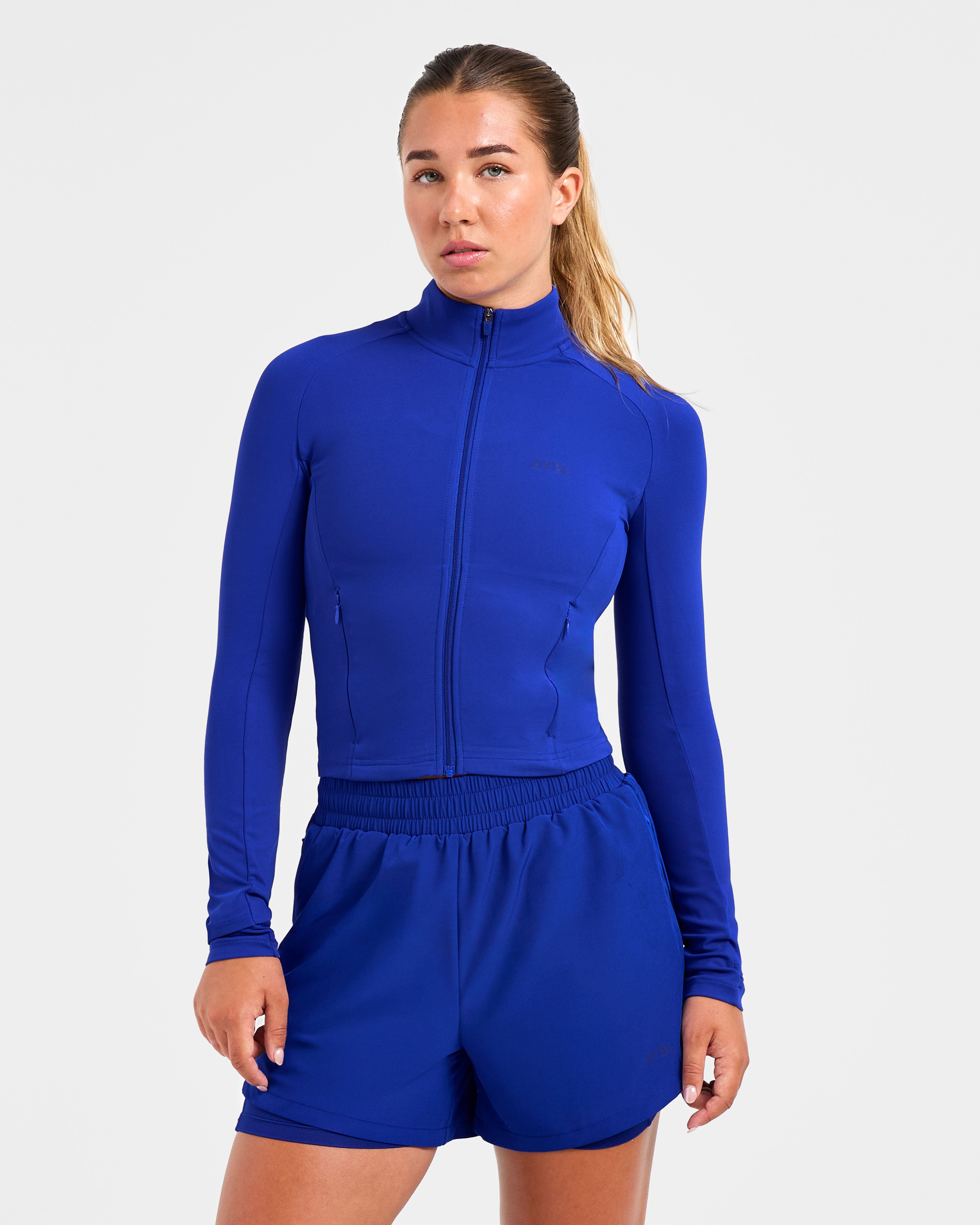 Chaqueta de Running con Cremallera - Cobalto