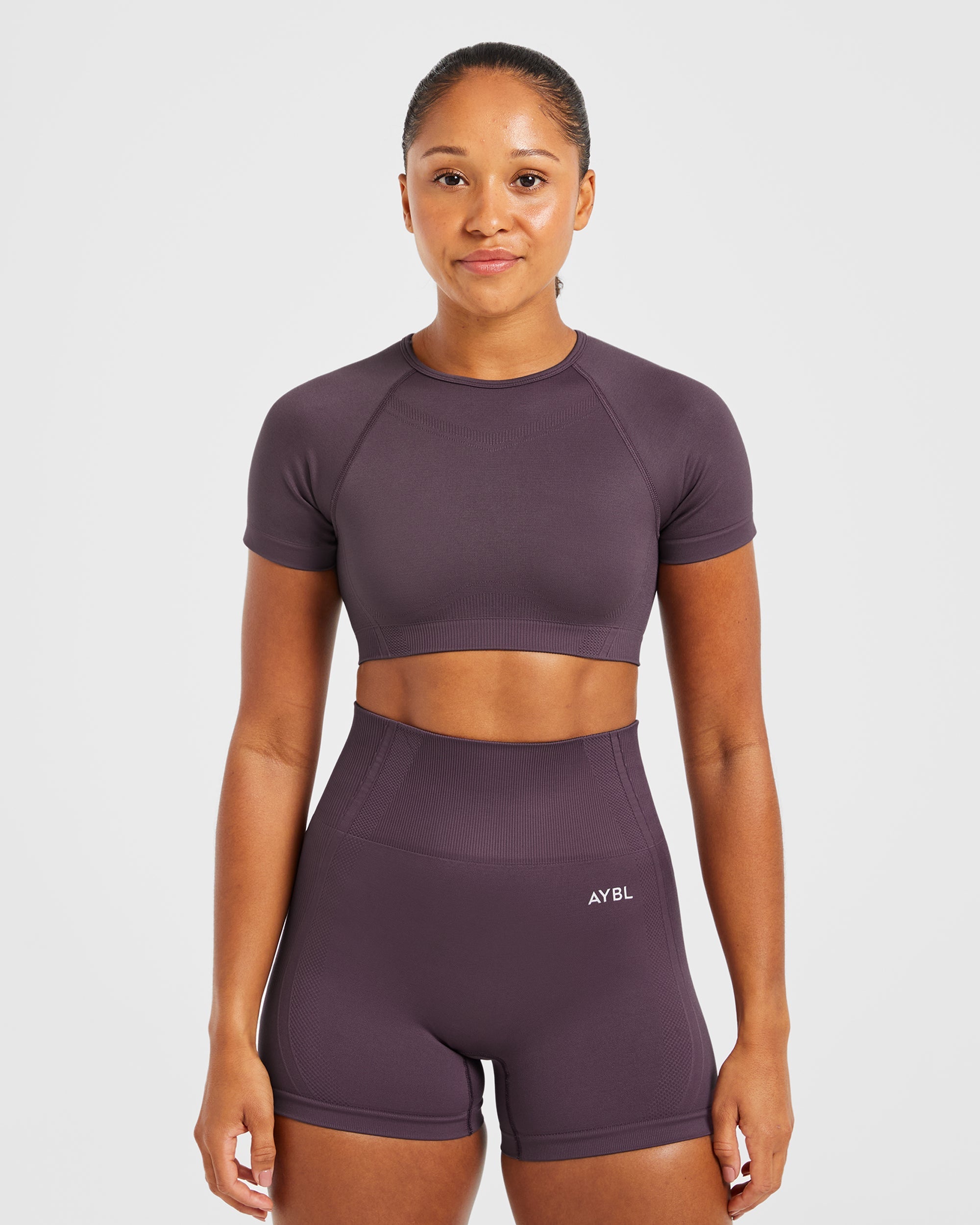 Crop Top Sin Costuras Balance V3 - Morado