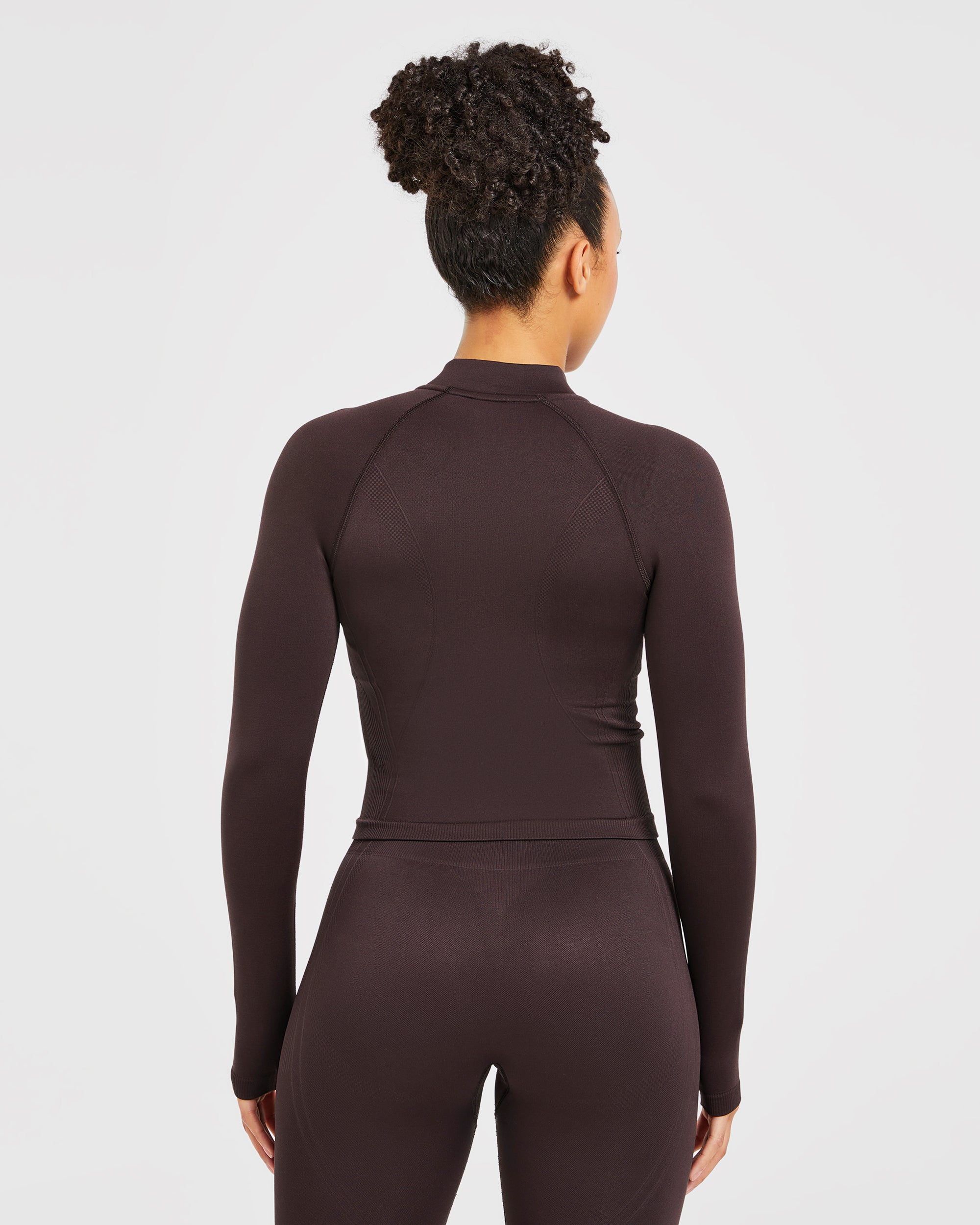 Chaqueta sin costuras con cremallera Balance V3 - Marrón oscuro