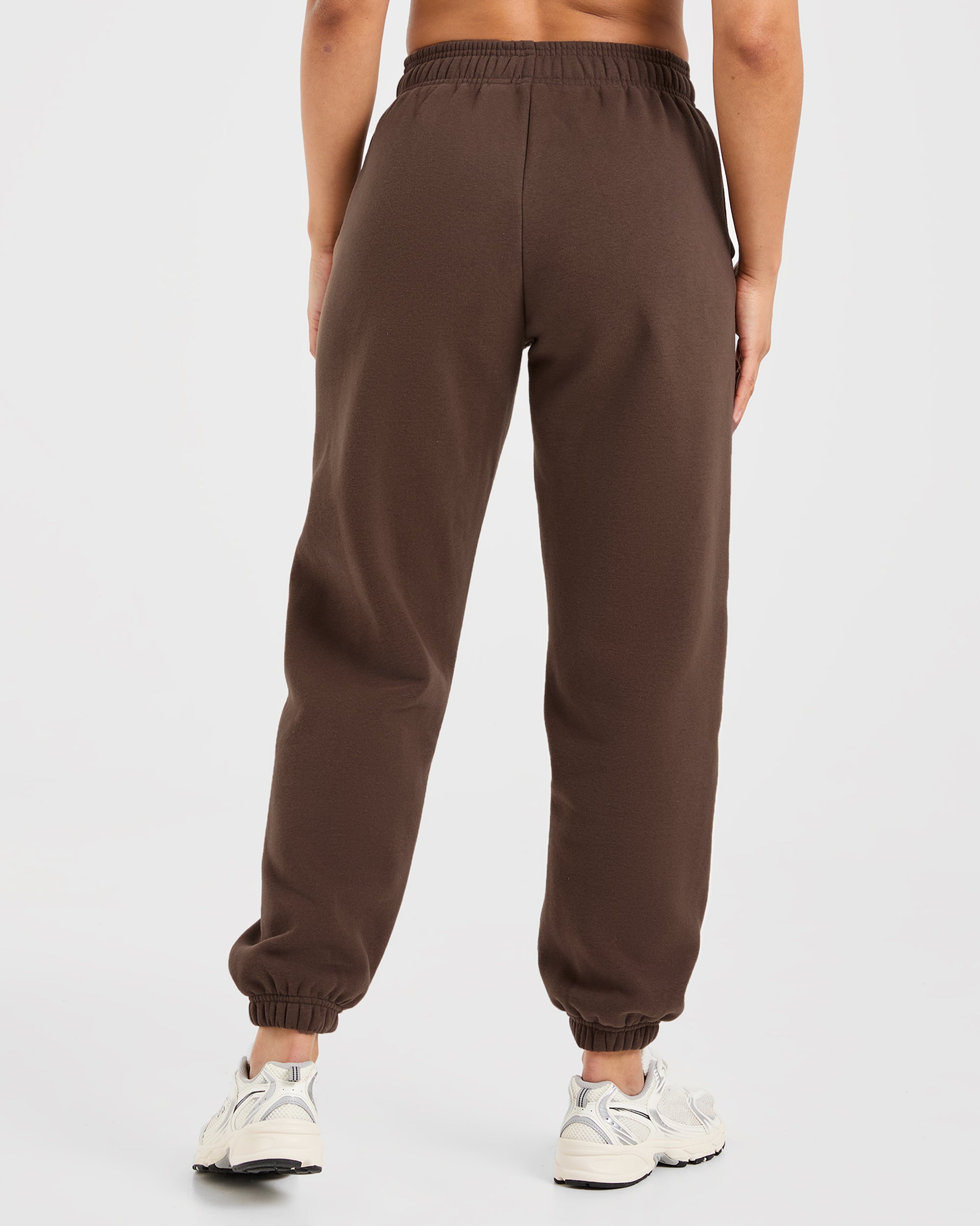 Pantalones Jogger Clásicos de Felpa Grande - Marrón