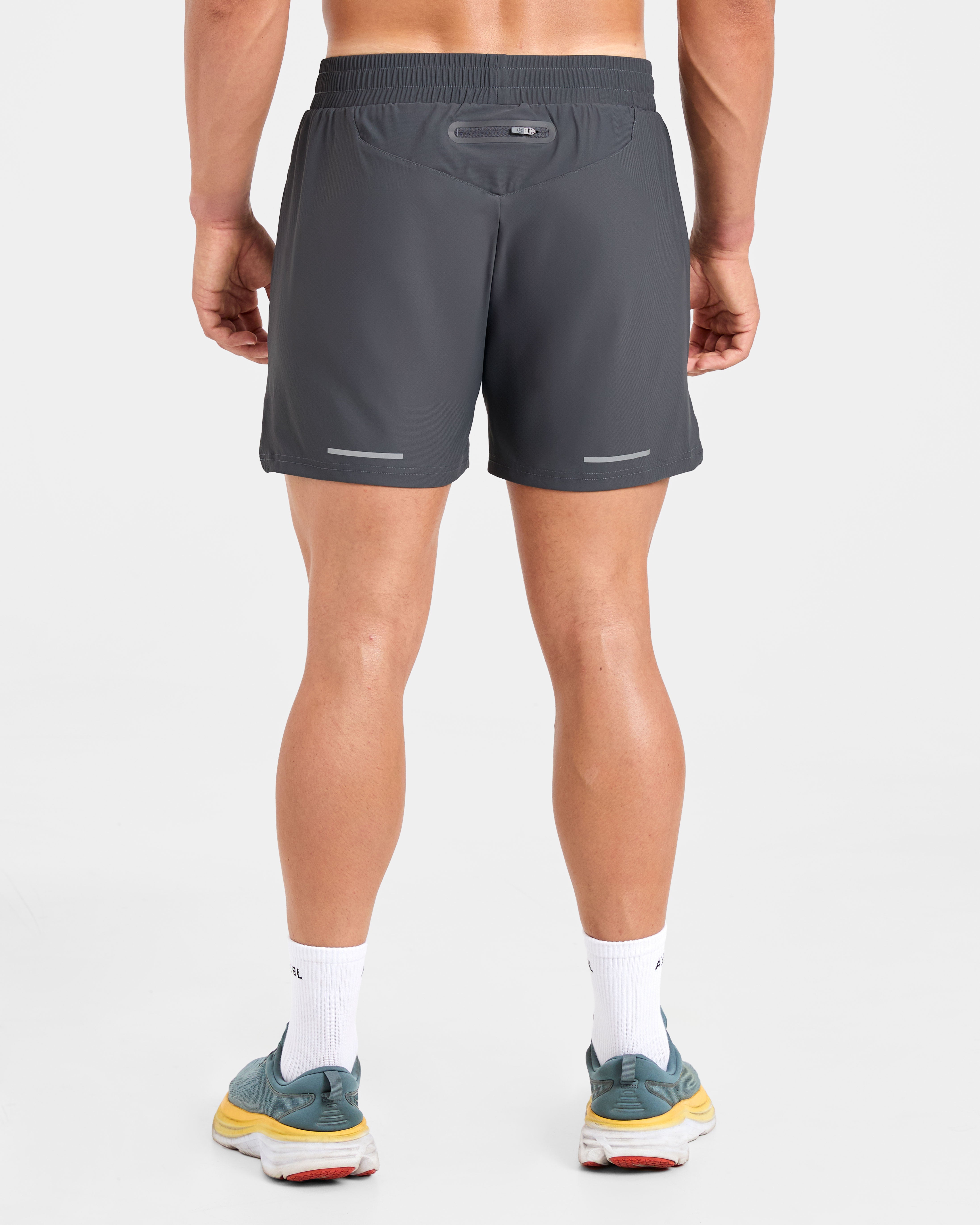 Pantalones cortos Run 5" - Gris Huracán
