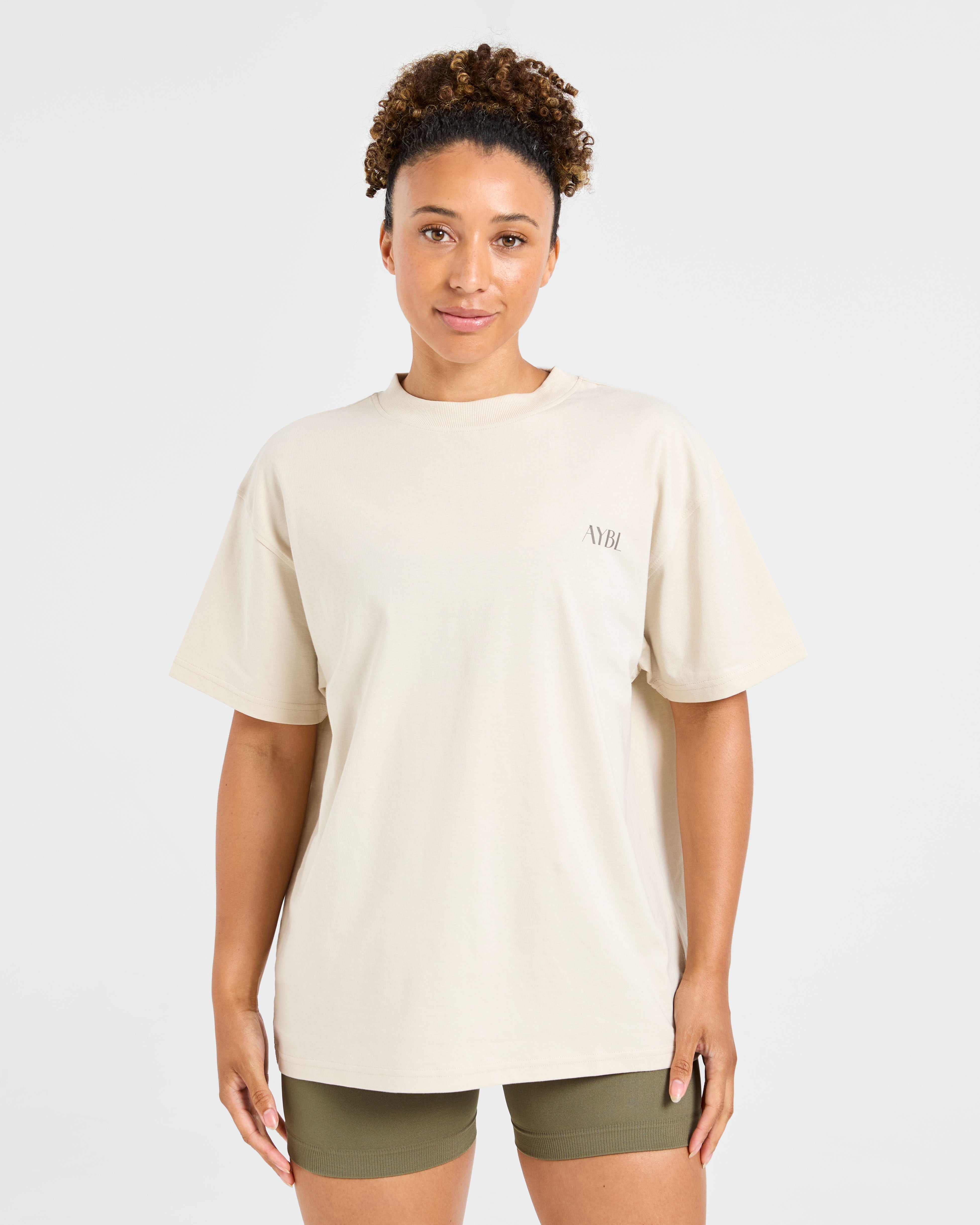 Camiseta Oversized AYBL Wellness - Beige