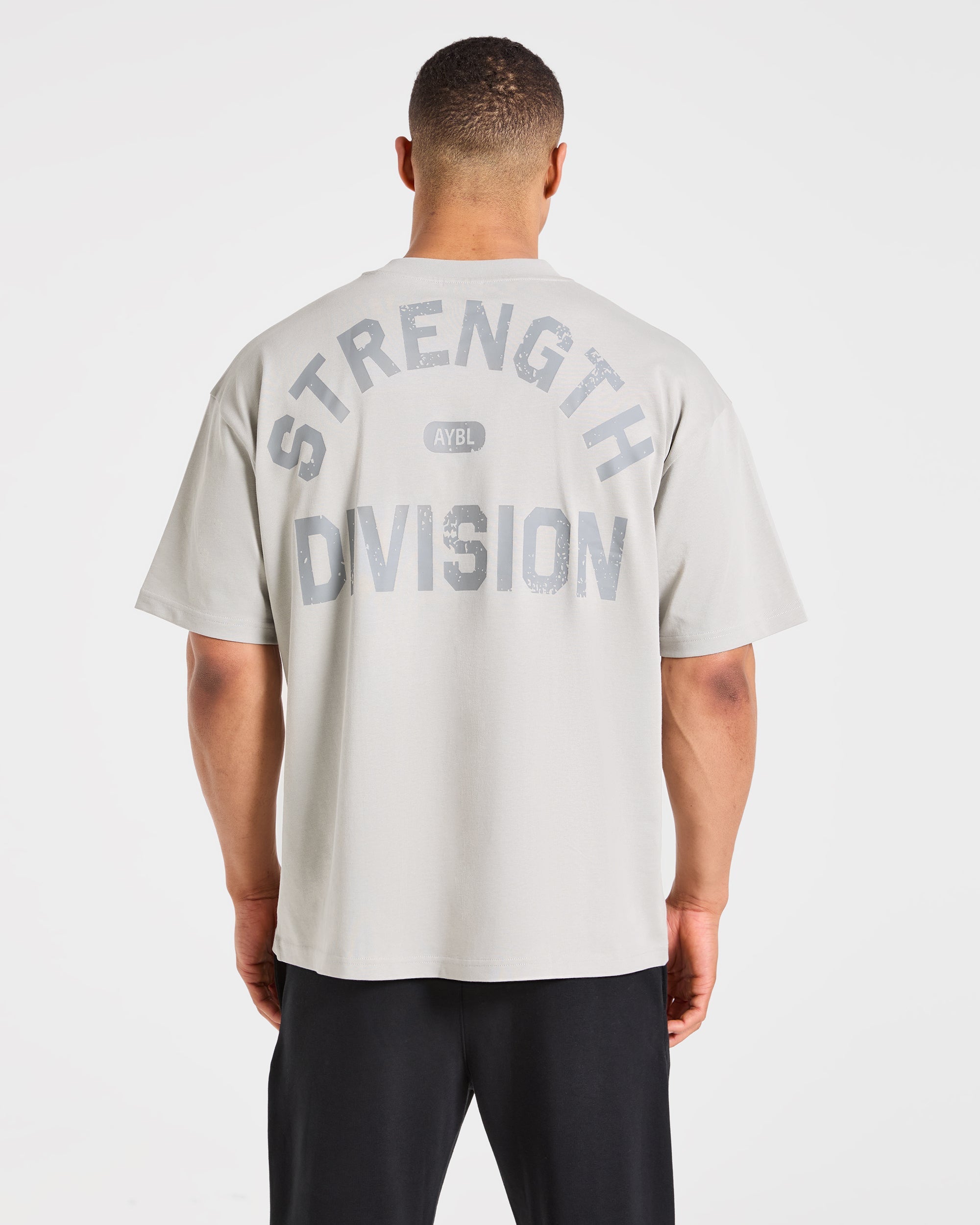 Camiseta Oversized de División de Fuerza - Gris Helado