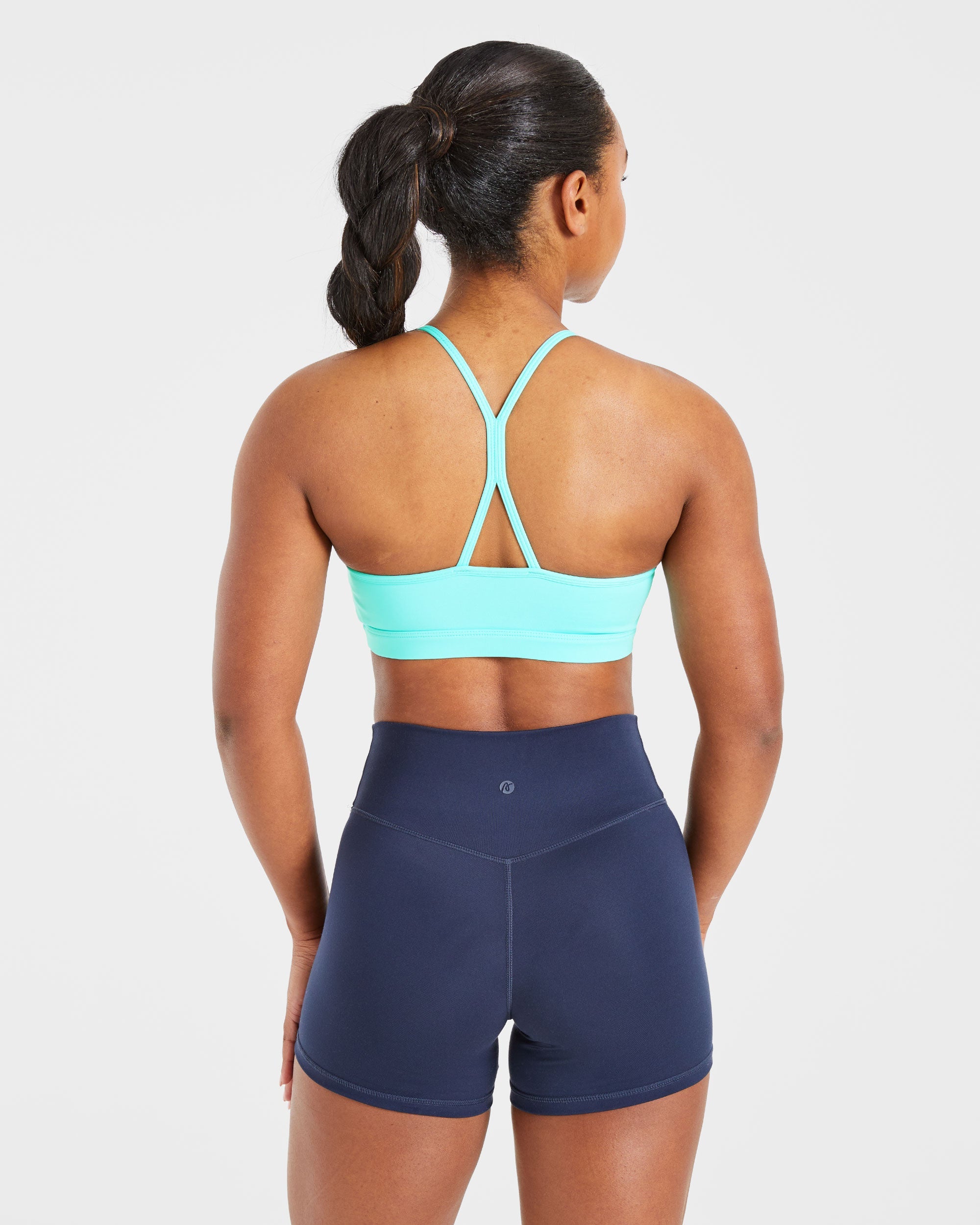Sports Bra Ruched Esencial - Azul Agua