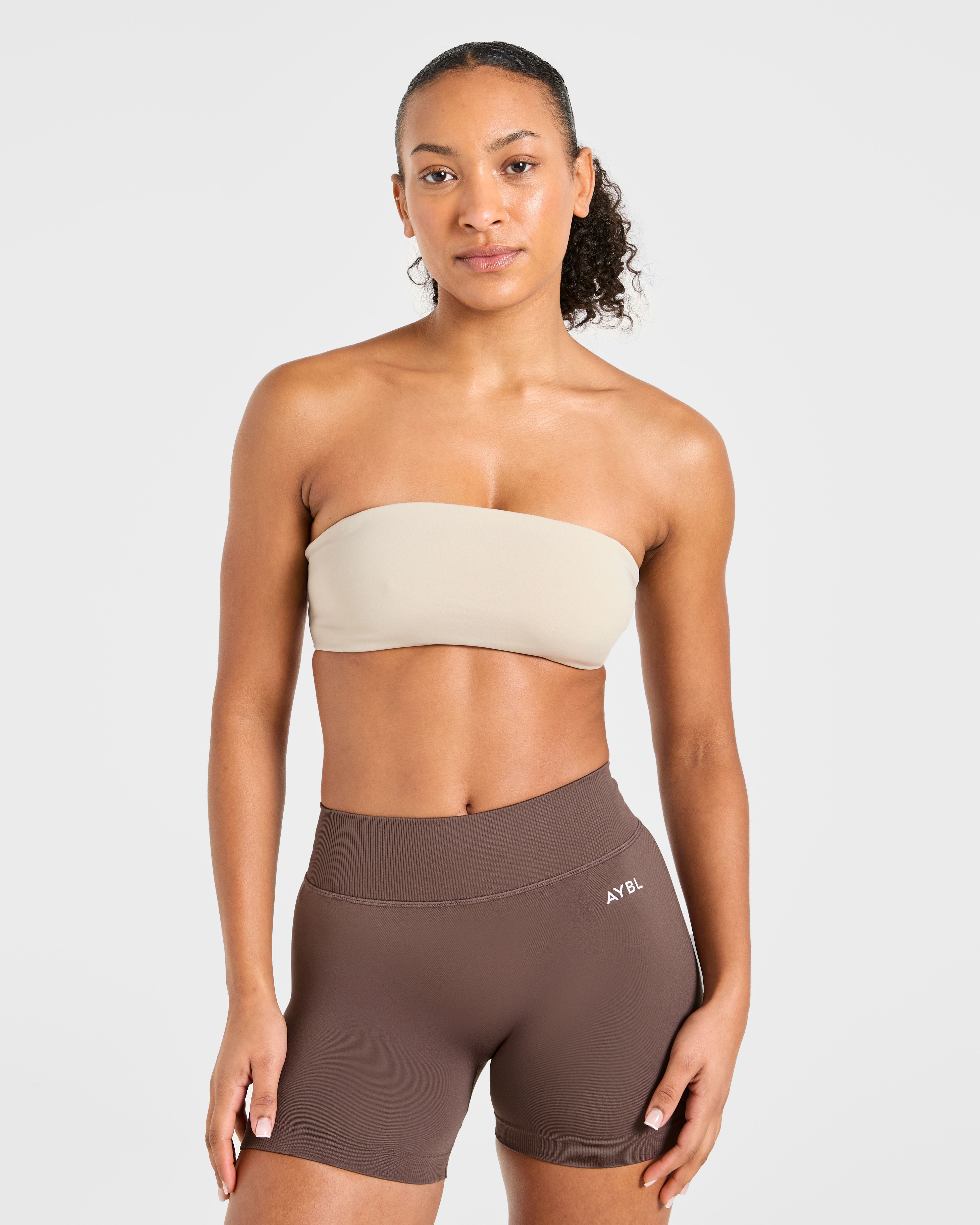 Sports Bra Bandeau Esencial - Arena Tostado