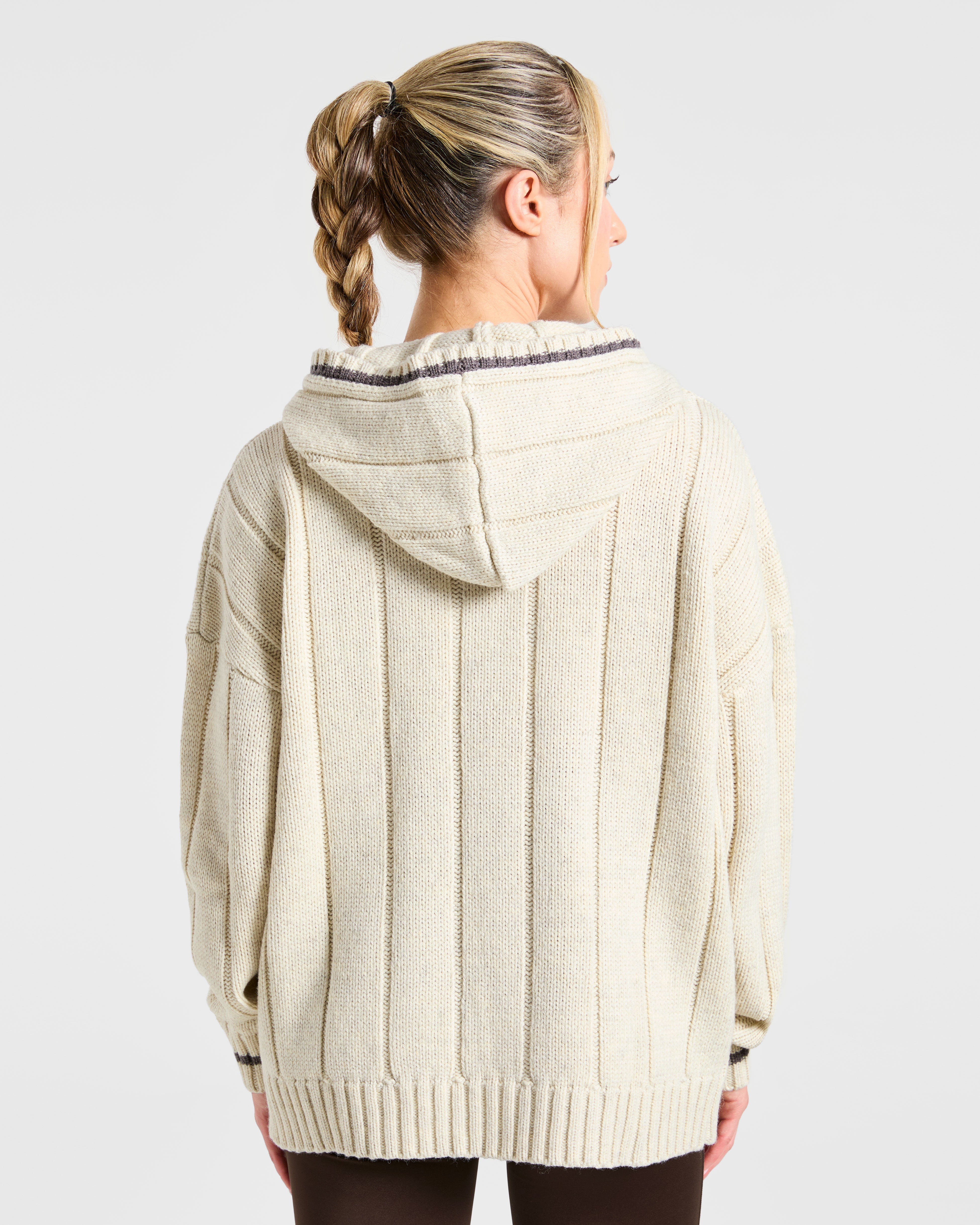 Sudadera Oversized de Punto para Atletismo - Avena