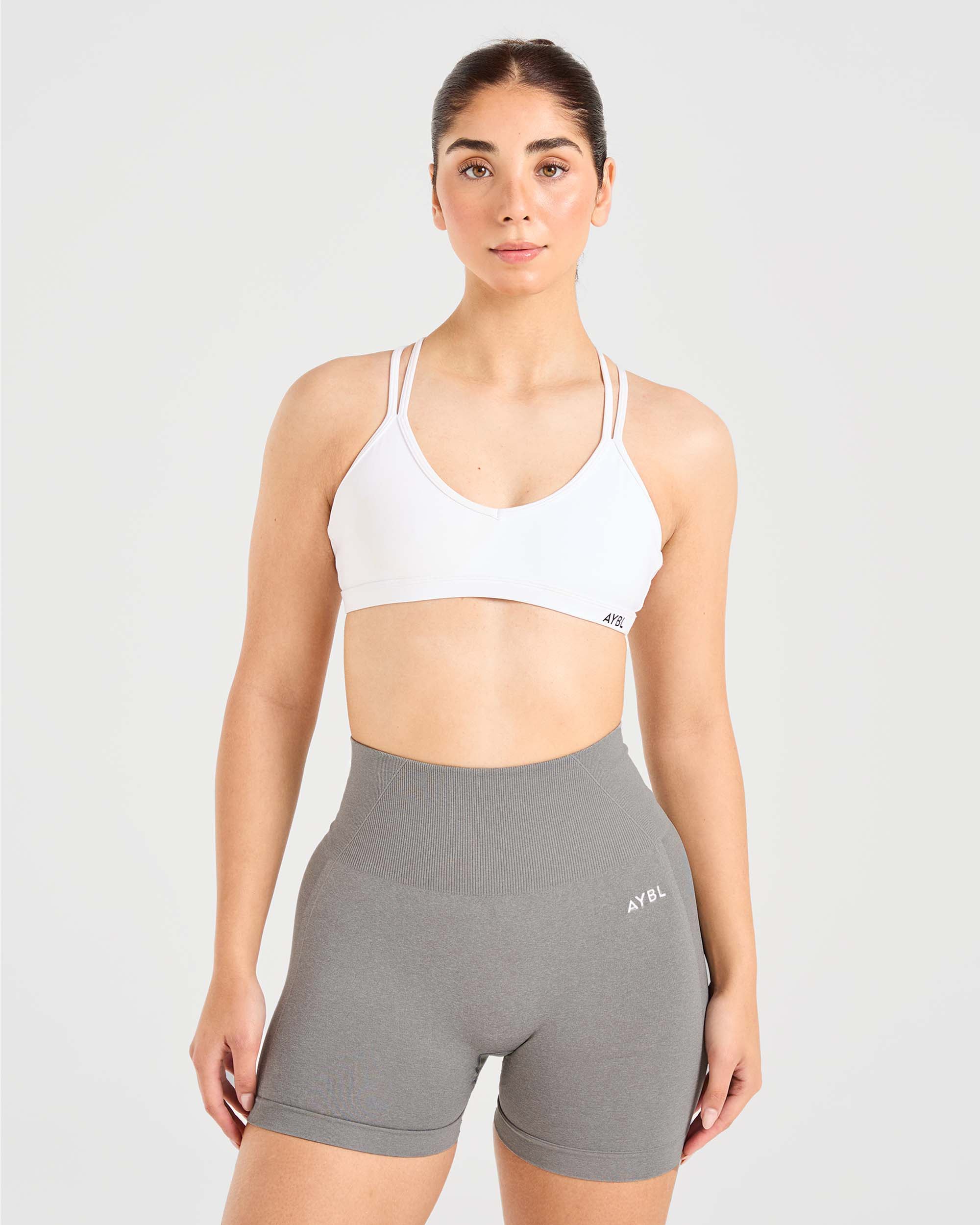 Sports Bra Esencial de Tirantes - Blanco