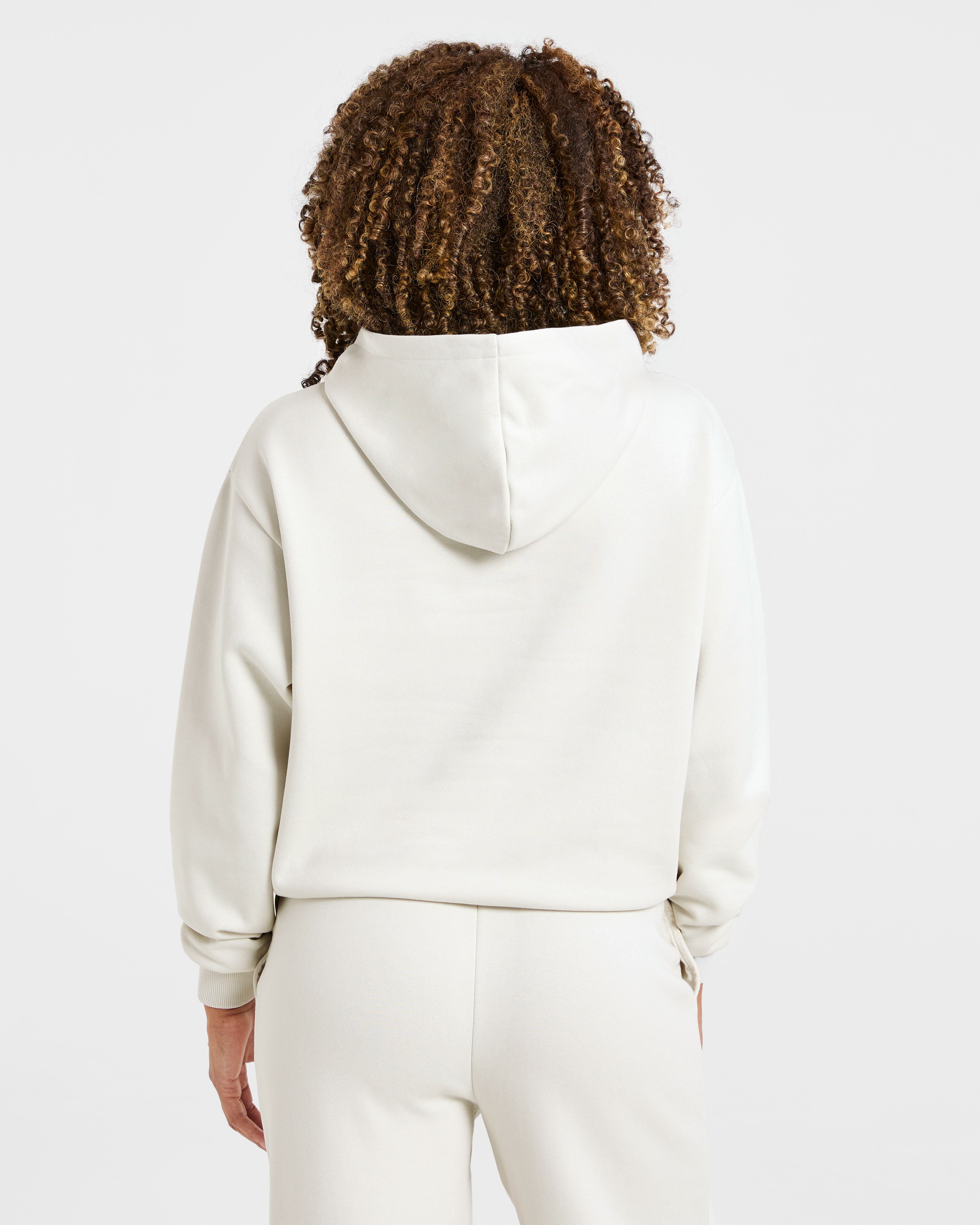 Sudadera Oversized de Estilo de Vida - Blanco Oficina