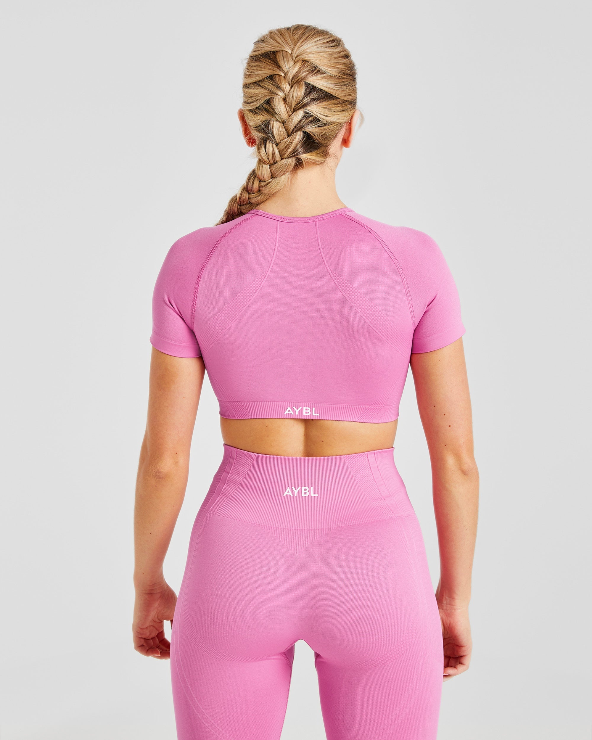 Crop Top Sin Costuras Balance V3 - Rosa Chicle
