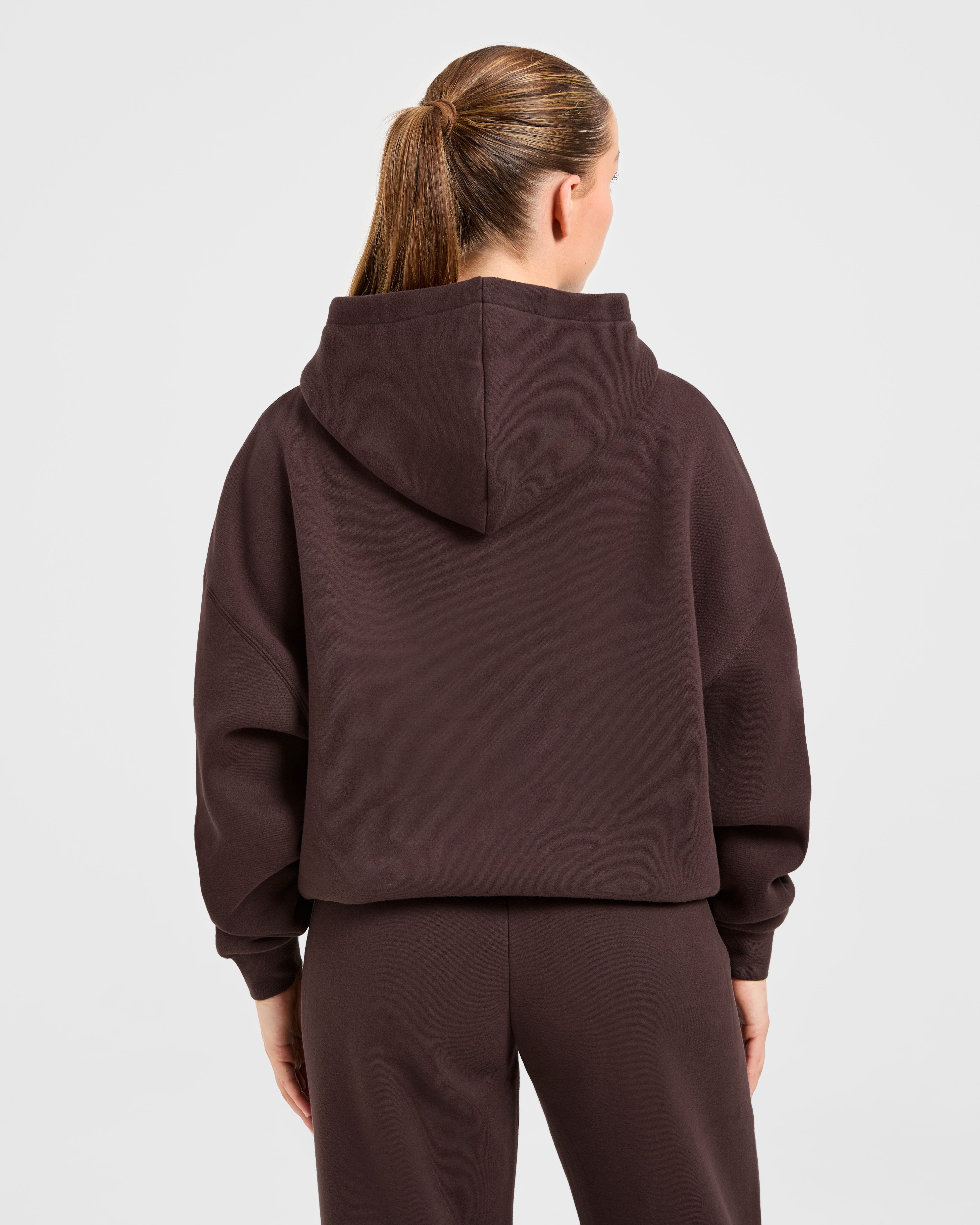 Sudadera Oversized Varsity 2.0 - Café Marrón