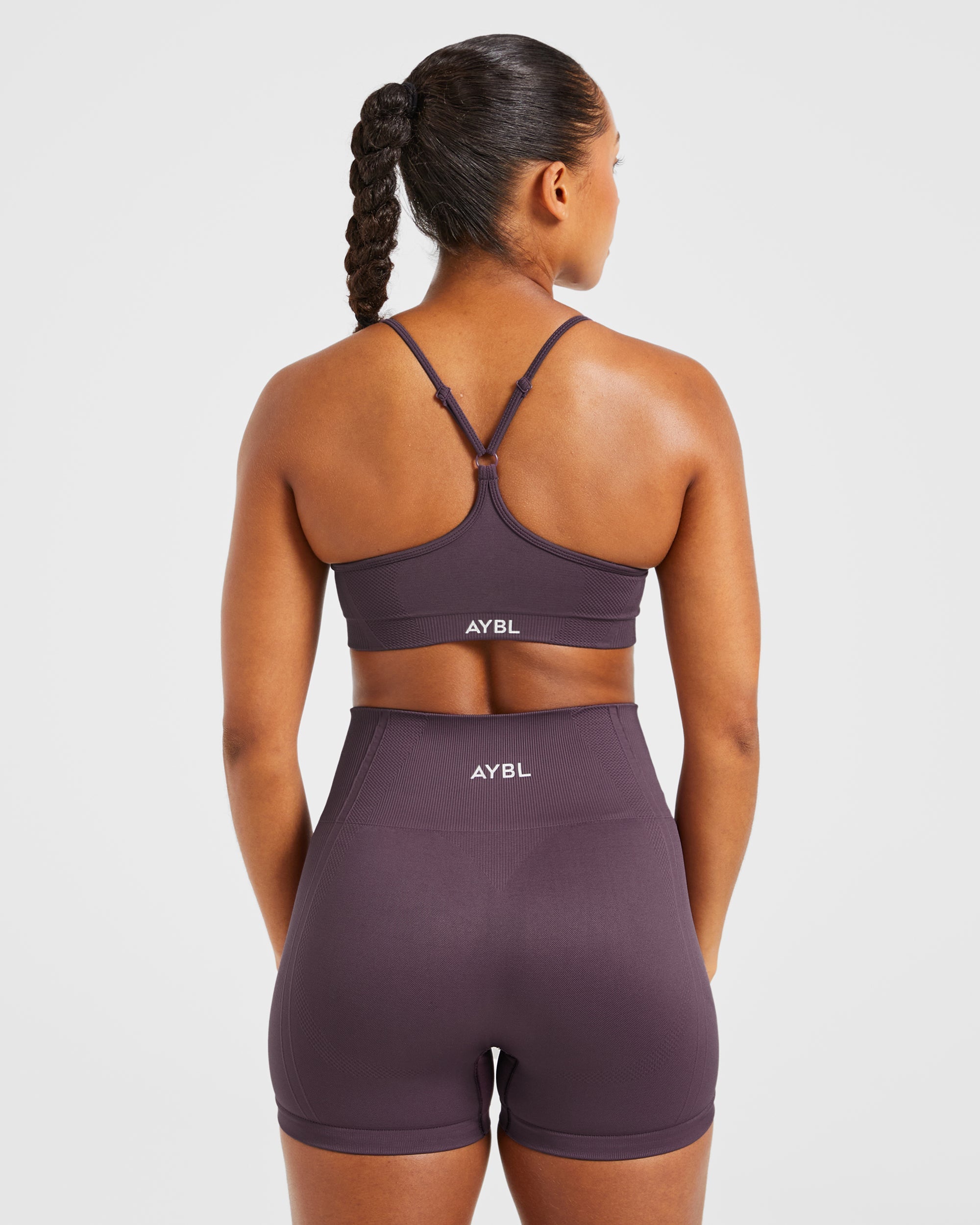 Sports Bra Sin Costuras Balance V3 de Tirantes Delgados - Morado