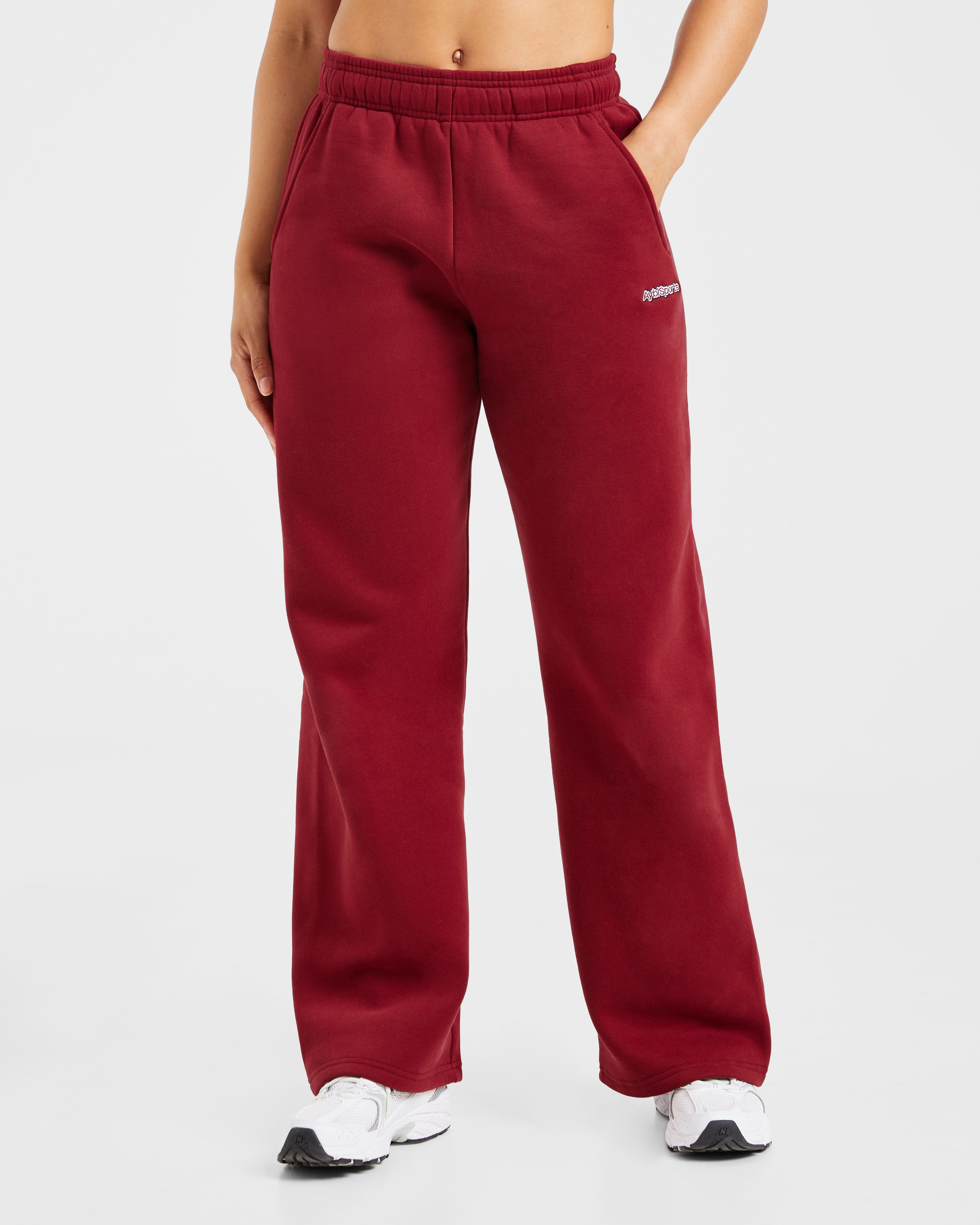 AYBL Sports Outline Joggers de Pierna Recta Oversized - Burdeos