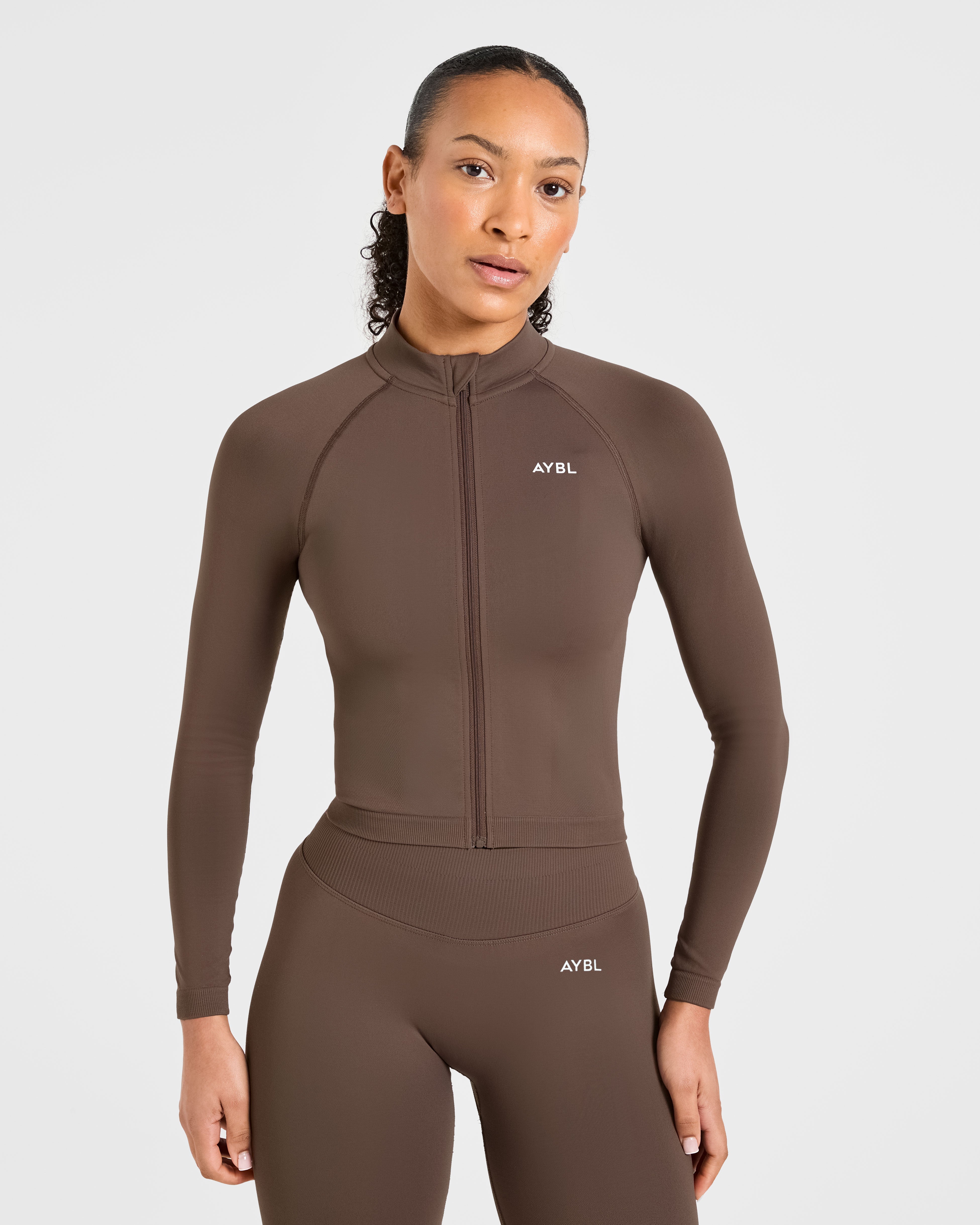 Chaqueta sin costuras Enhance - Marrón