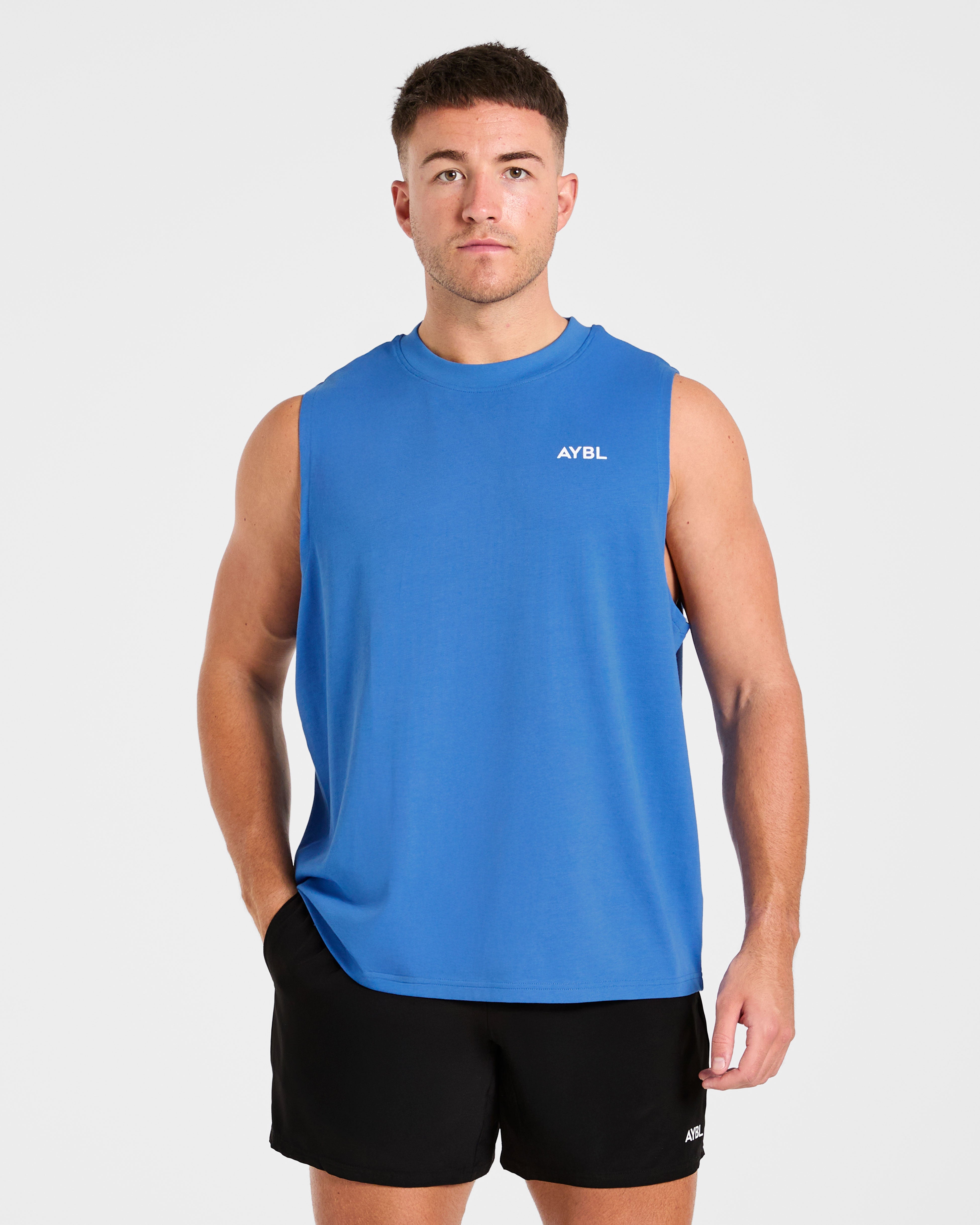 Camiseta Gráfica Oversized Esencial - Cobalto