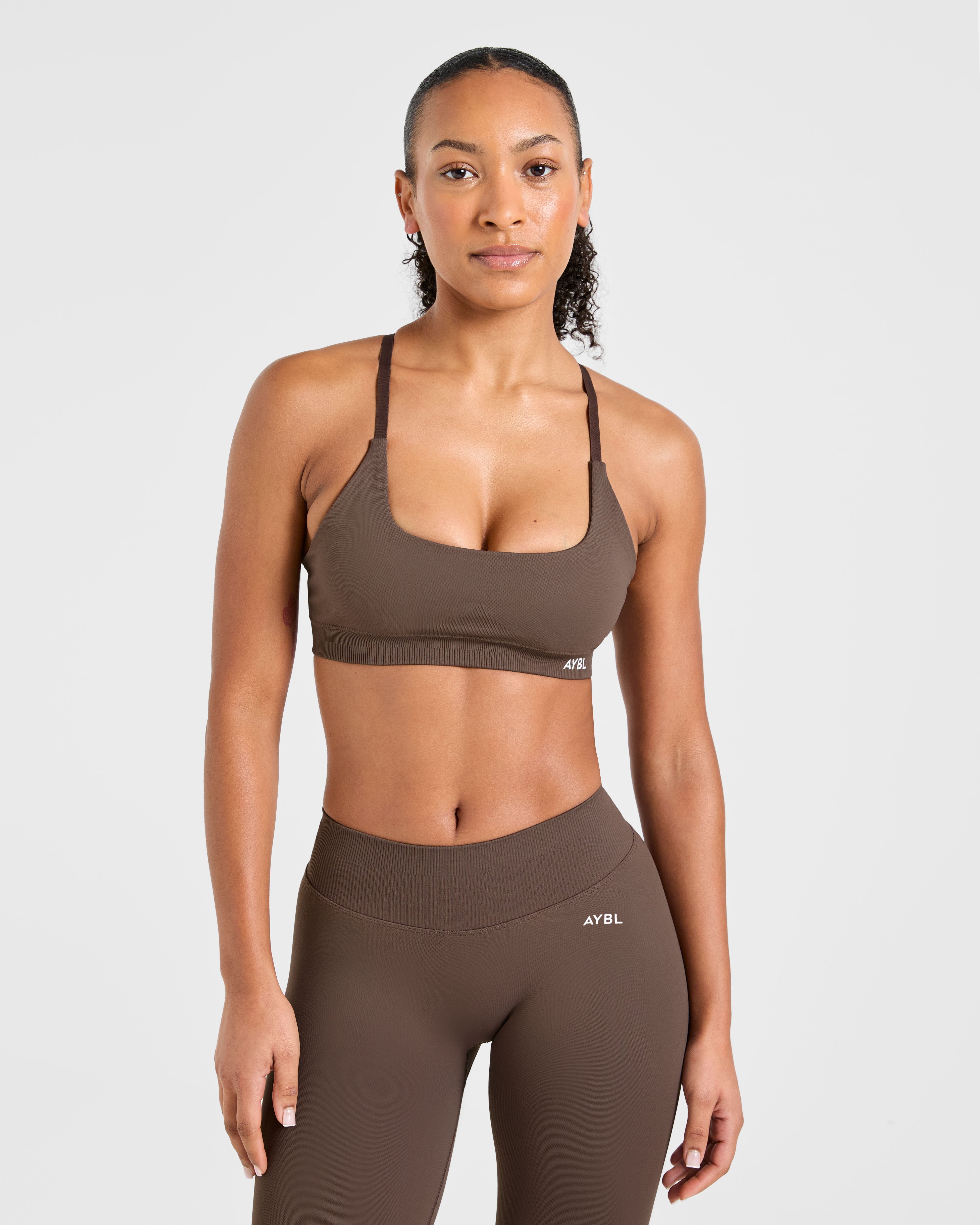 Sports Bra sin costuras Enhance - Marrón