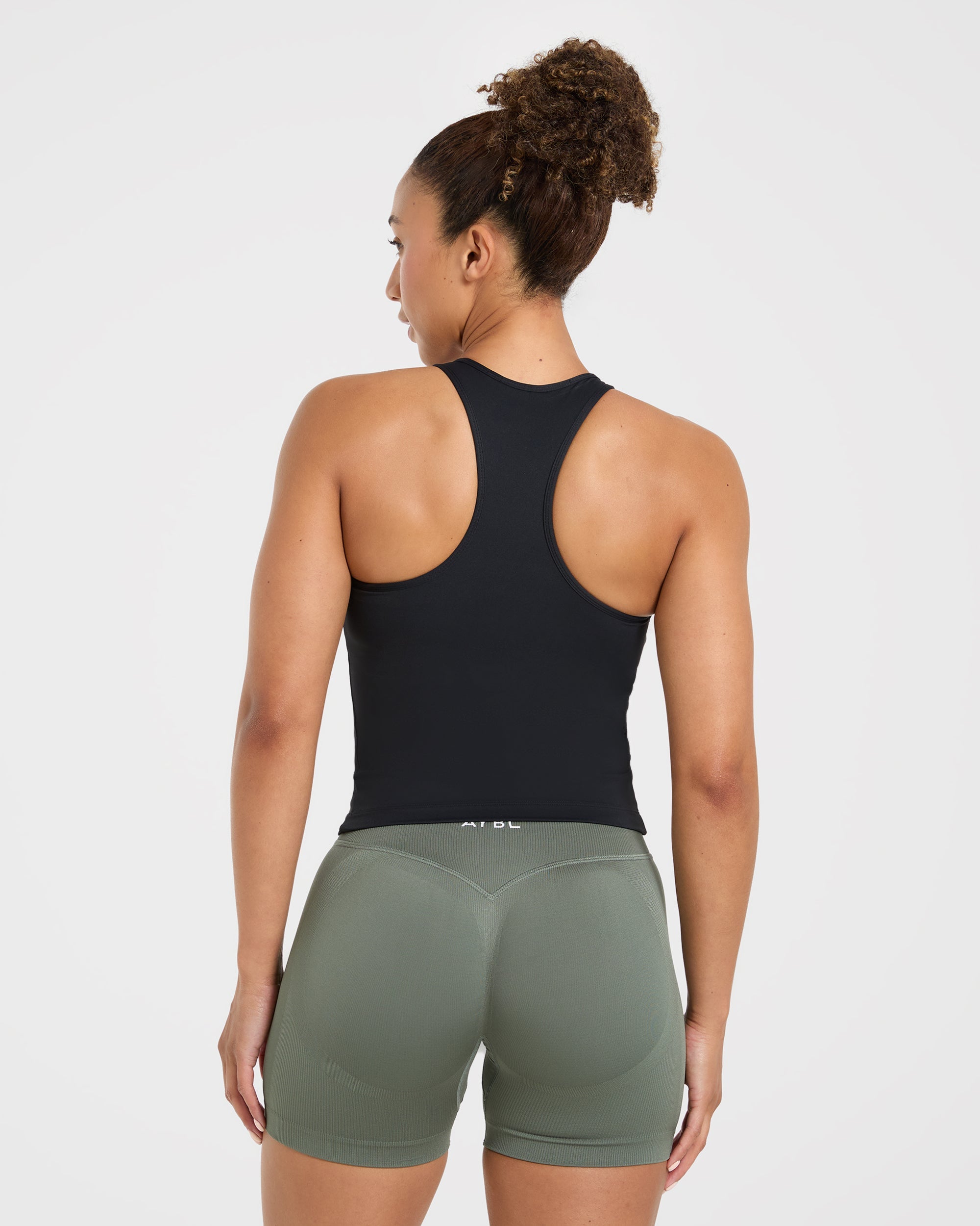 Top Tank Essential de Espalda Abierta - Negro