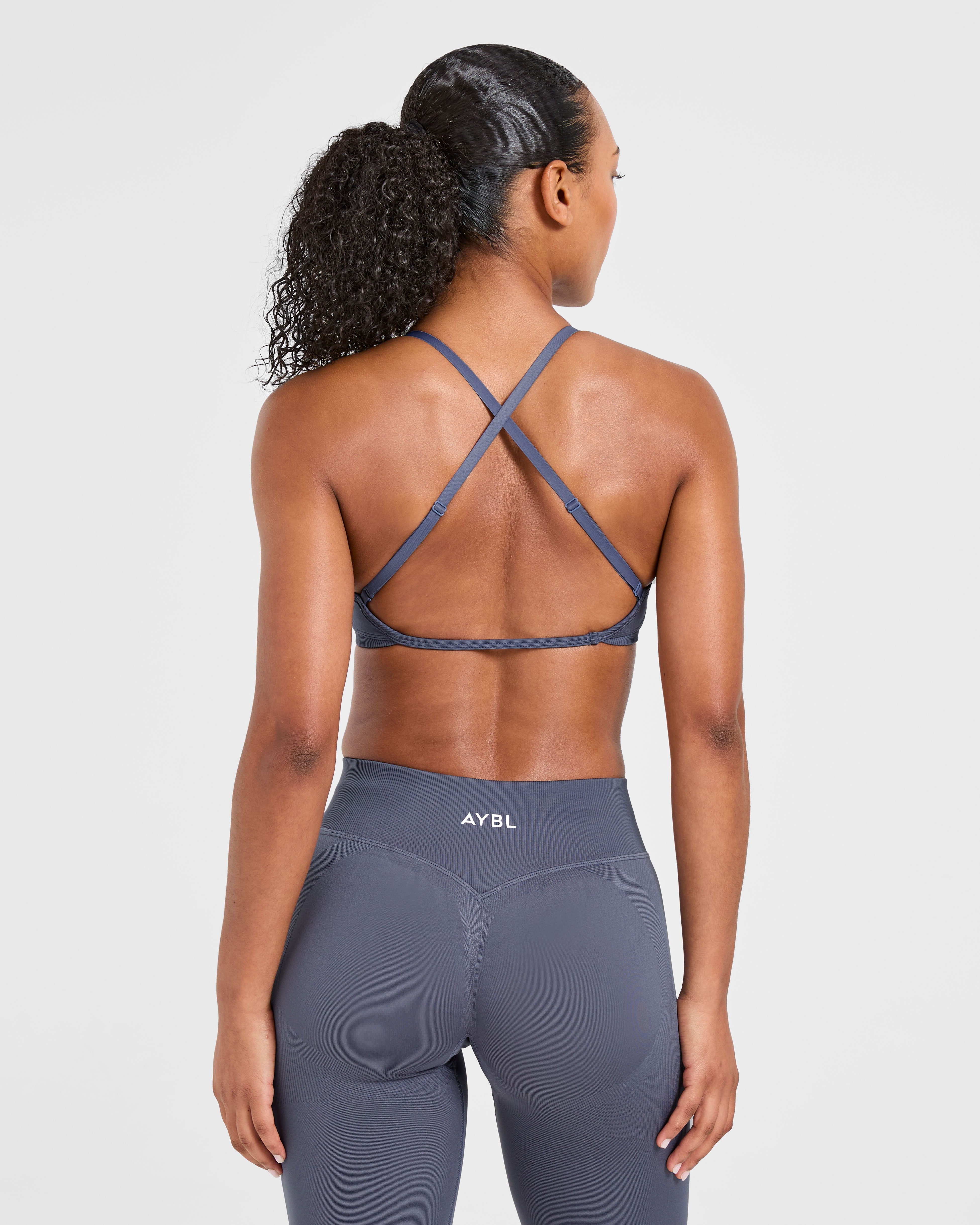Adapt Sports Bra Sin Costuras con Tirantes - Gris Plata