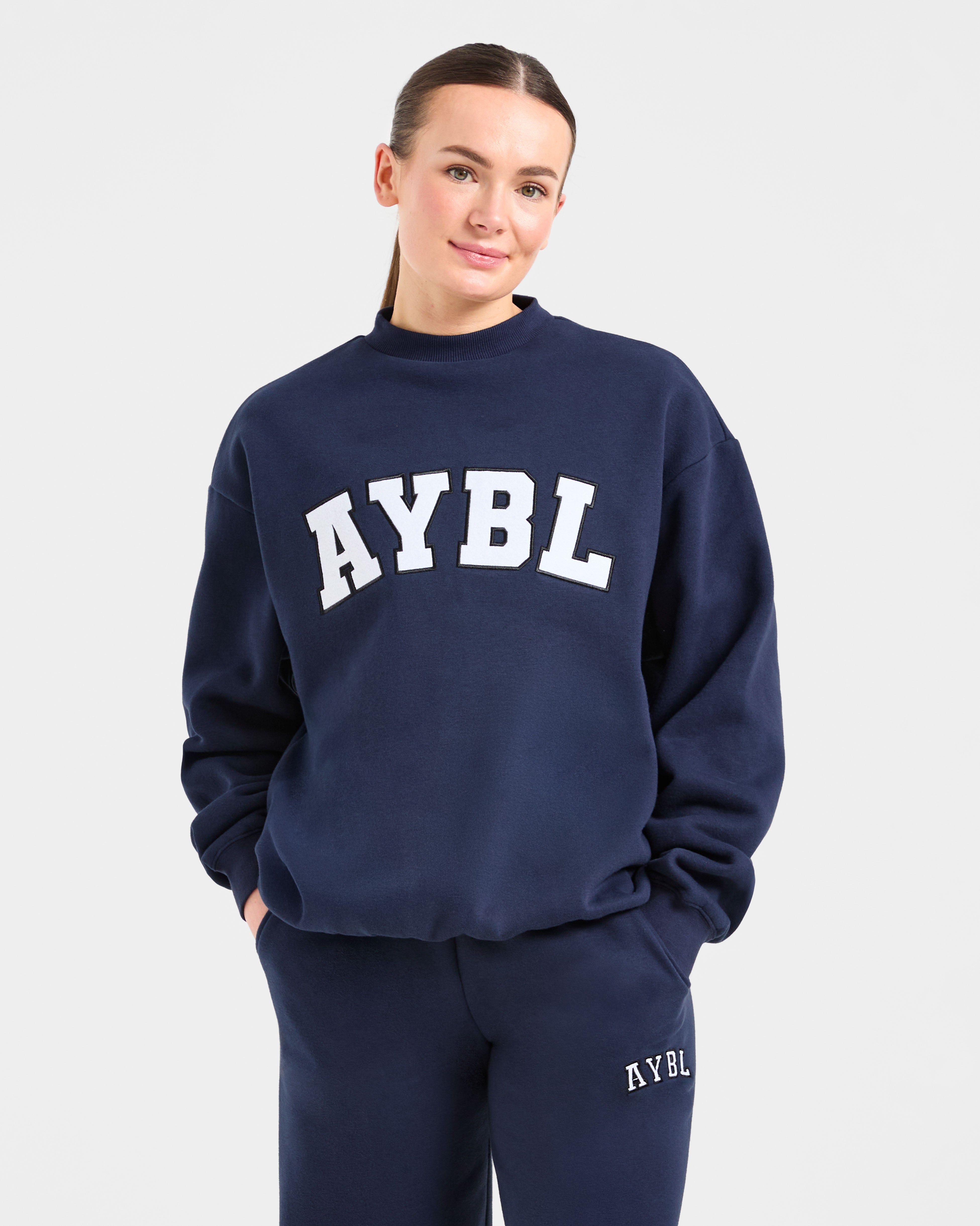 Sudadera Oversized Varsity 2.0 - Azul marino