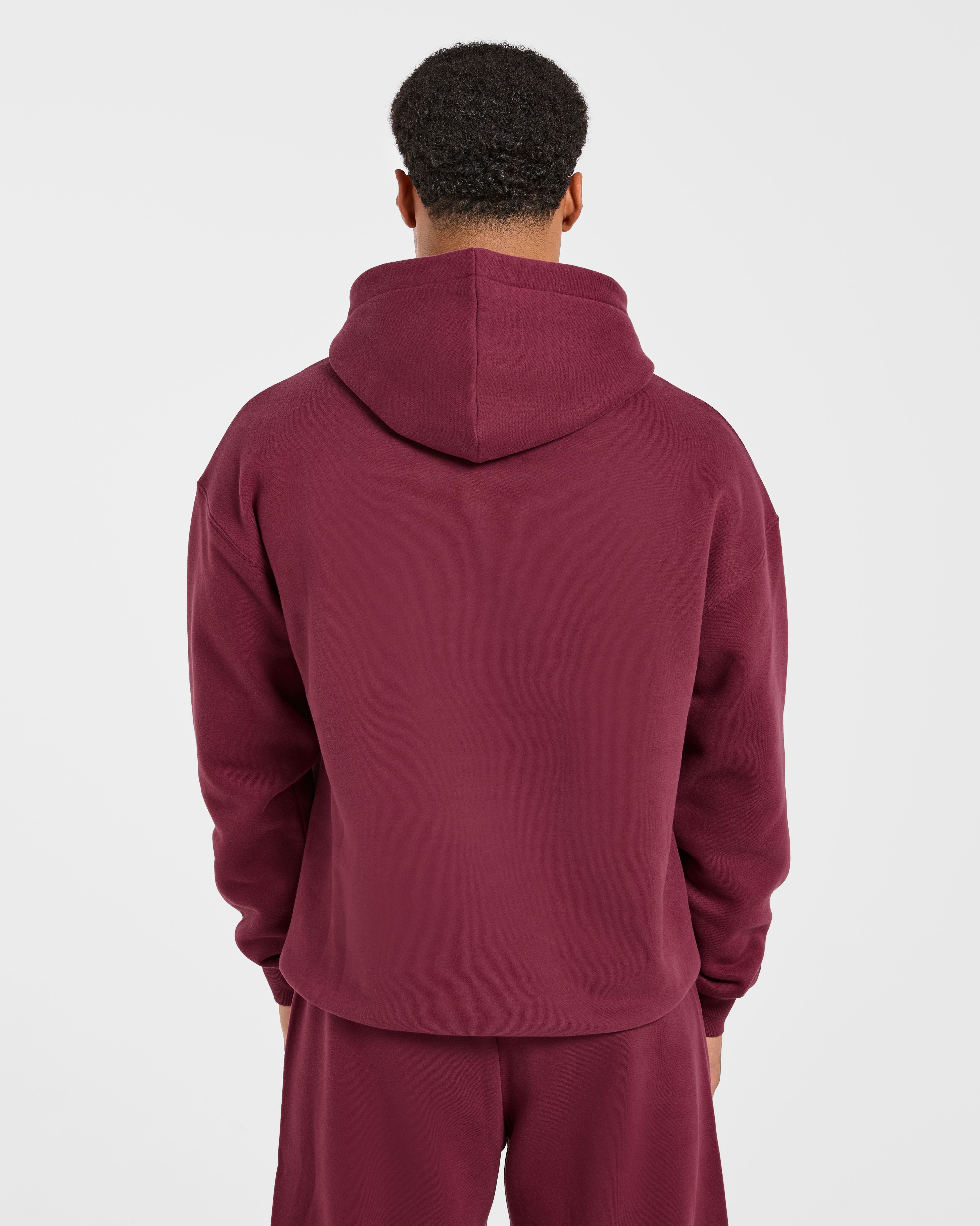 Sudadera Oversized Academy - Burdeos