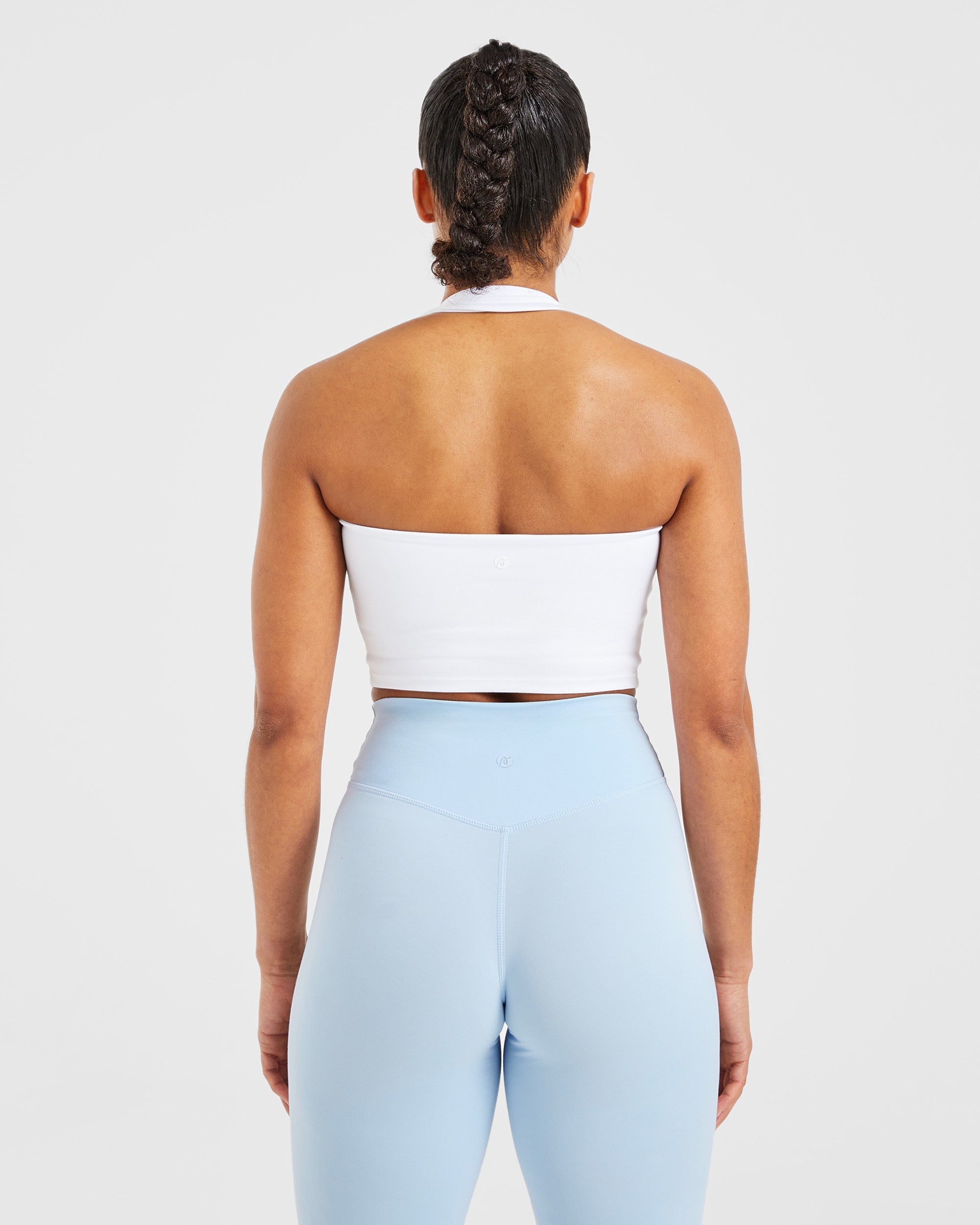 Top Corto de Cuello Halter - Blanco