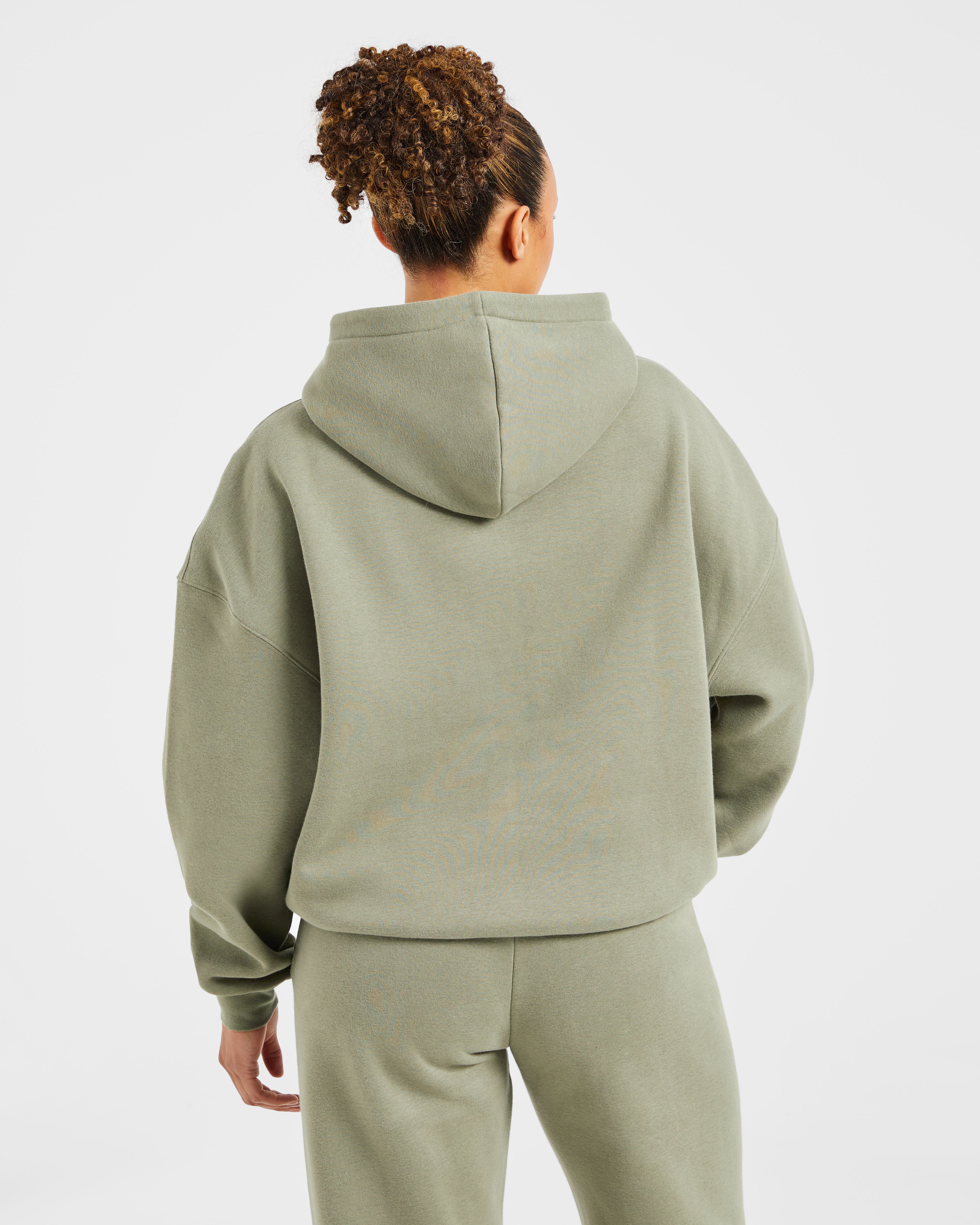 Sudadera Oversized Varsity 2.0 - Oliva Apagado
