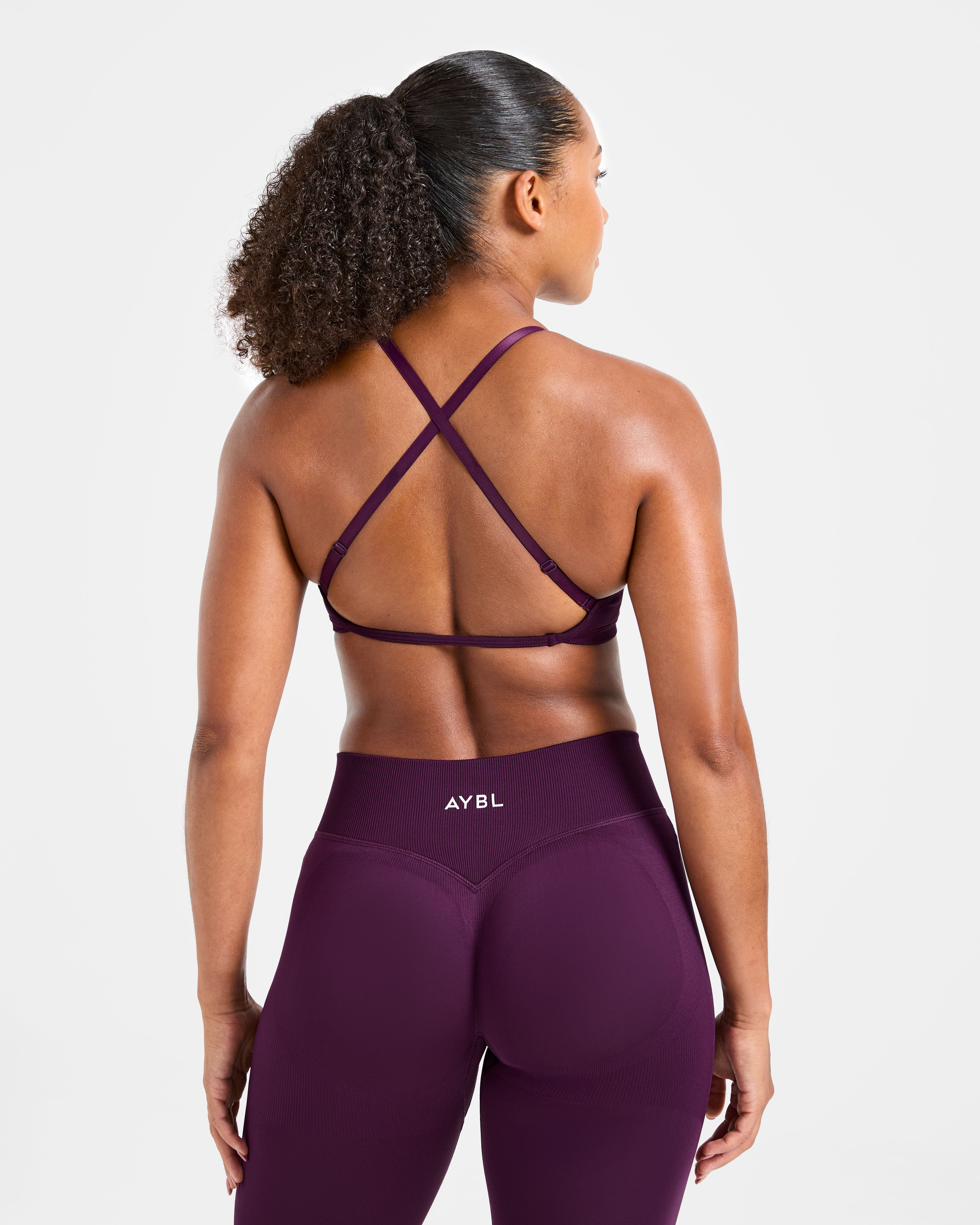 Adapt Sports Bra Sin Costuras con Tirantes - Plum Midnight