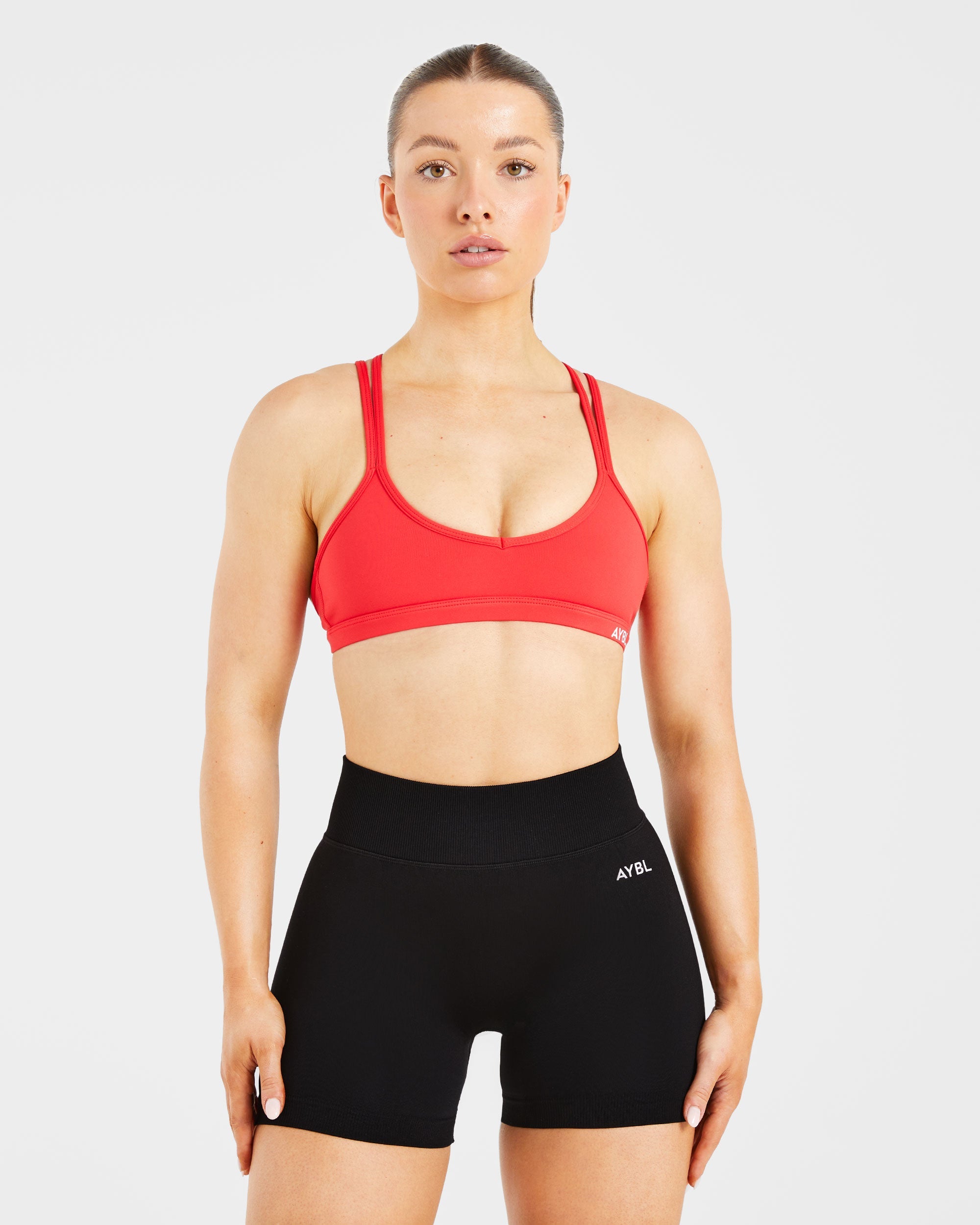 Sports Bra Básico con Tirantes - Rojo Verdadero