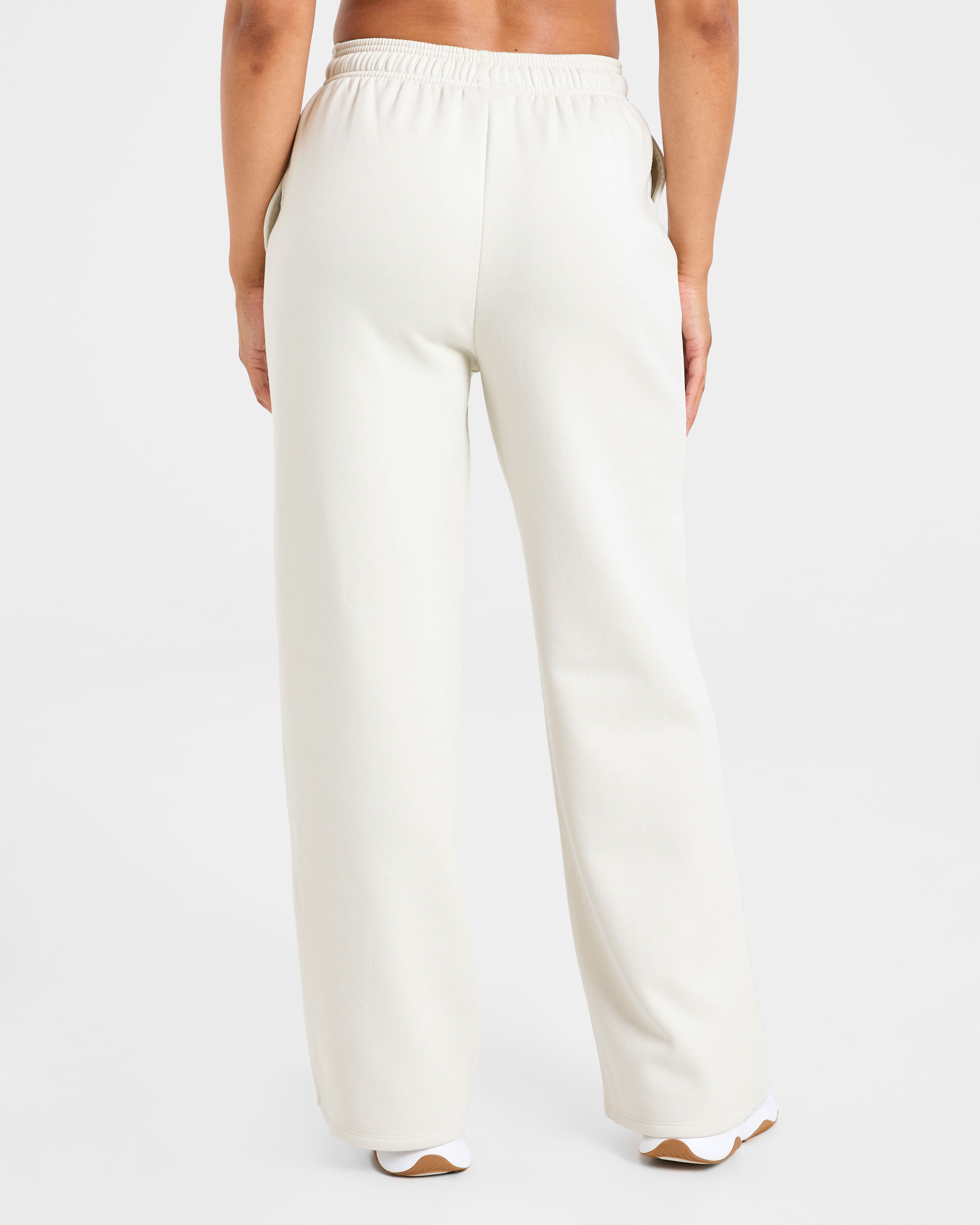 Jogger Oversized de Pierna Recta para Estilo de Vida - Blanco Oficina