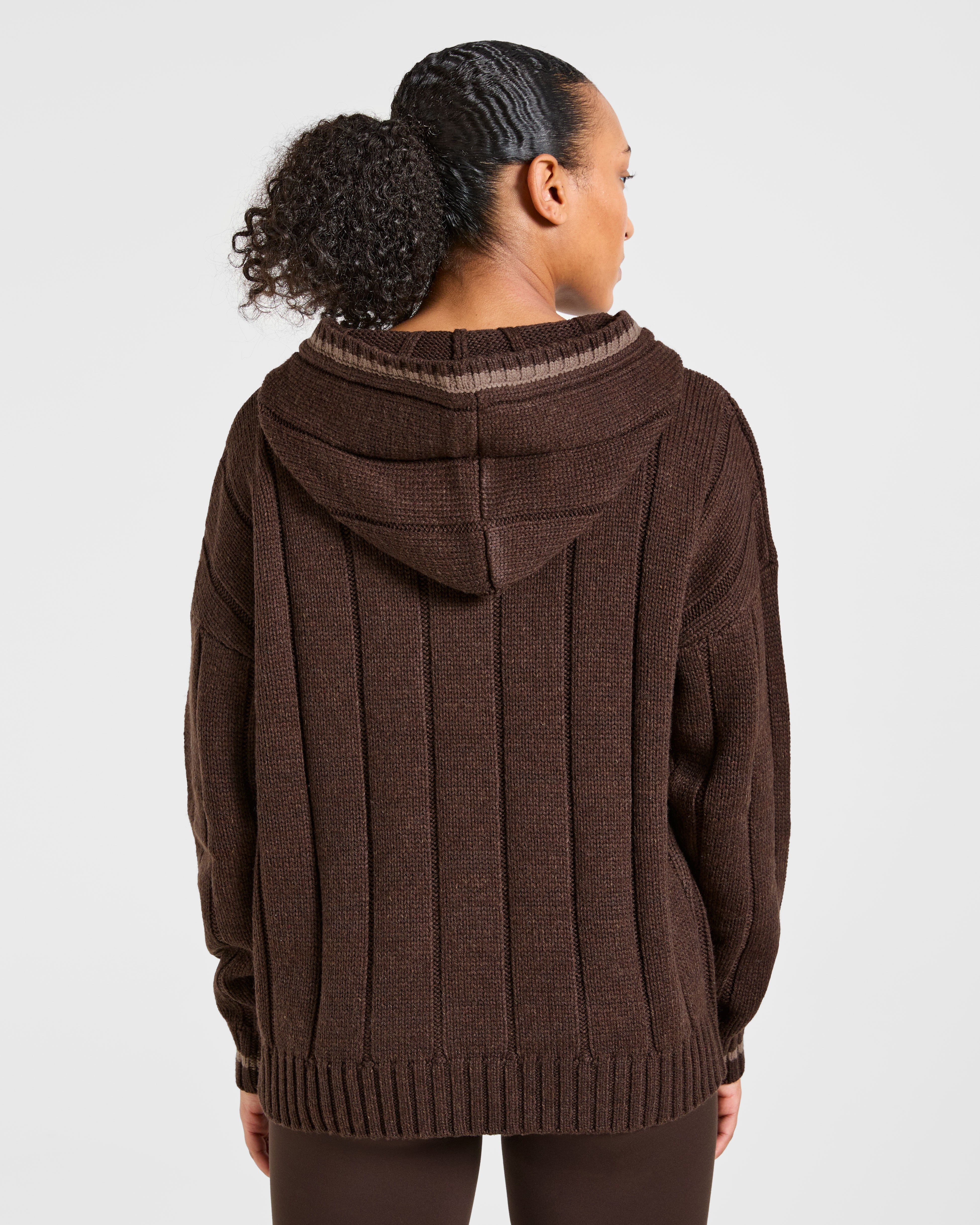 Sudadera Oversized de Punto para Atletismo - Marrón