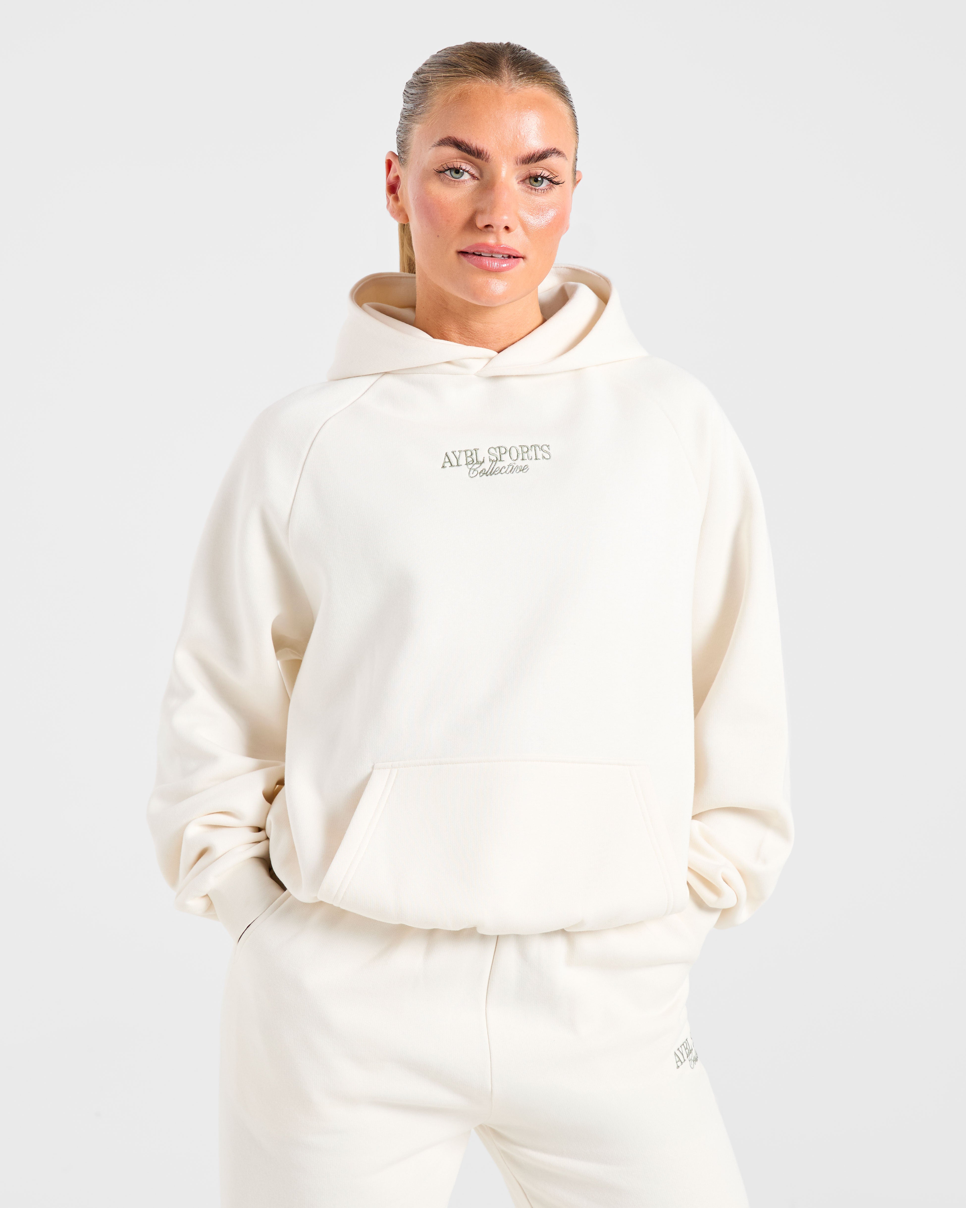 Sudadera Oversized Sports Collective - Blanco/Verde