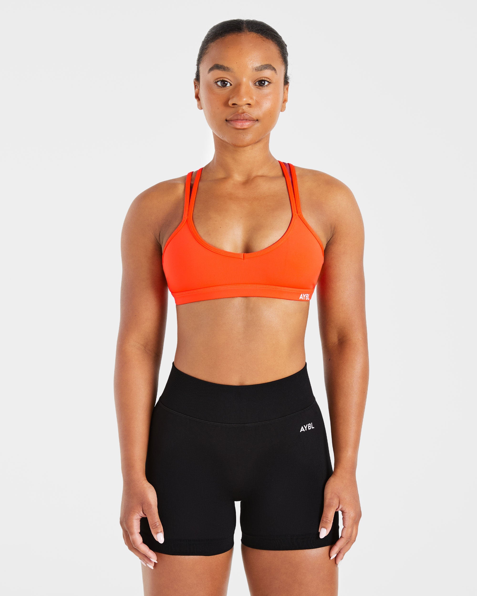 Sujetador Deportivo Essential con Tirantes - Naranja Brillante