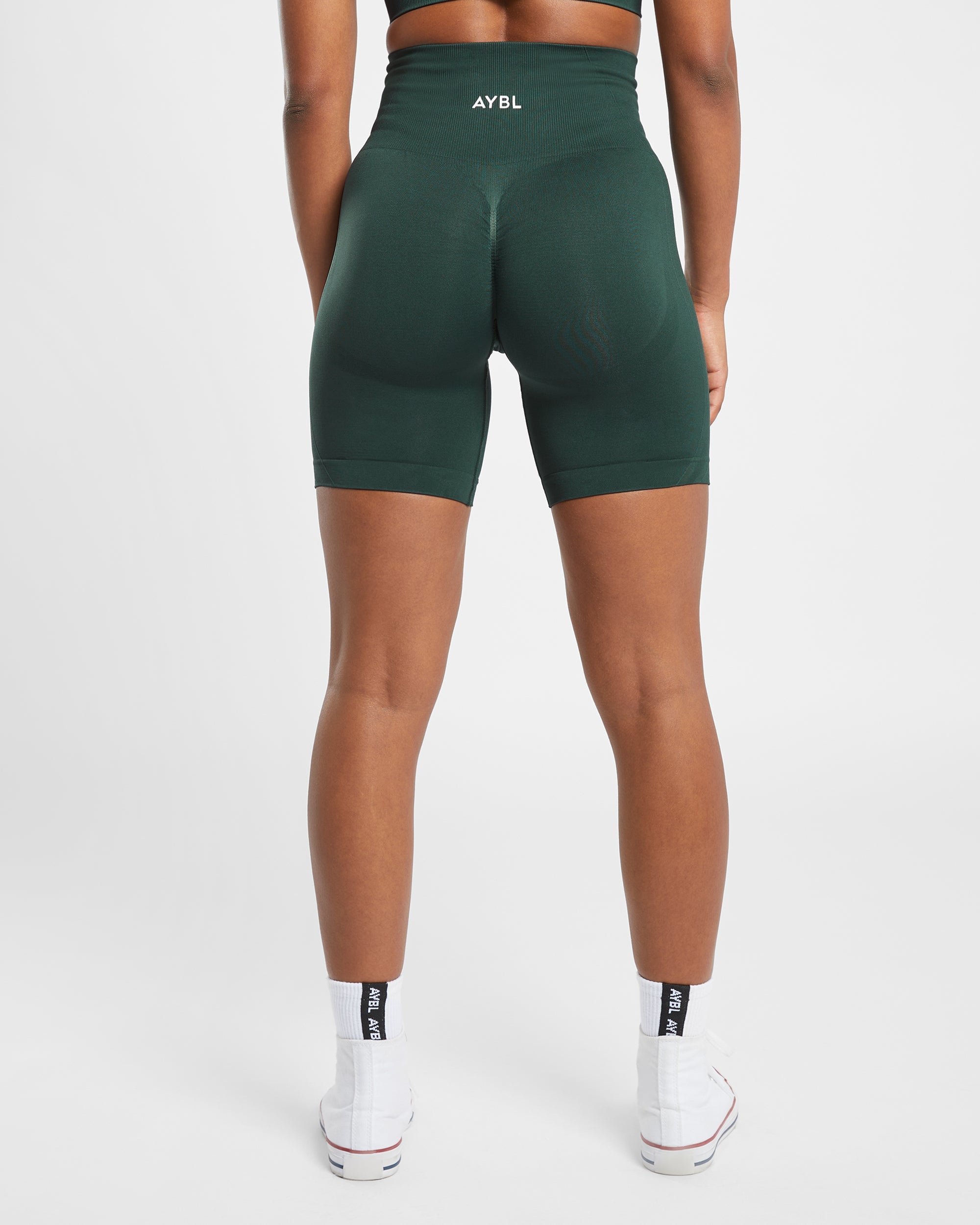 Empoderar Mallas de Ciclismo Sin Costuras - Verde Oscuro