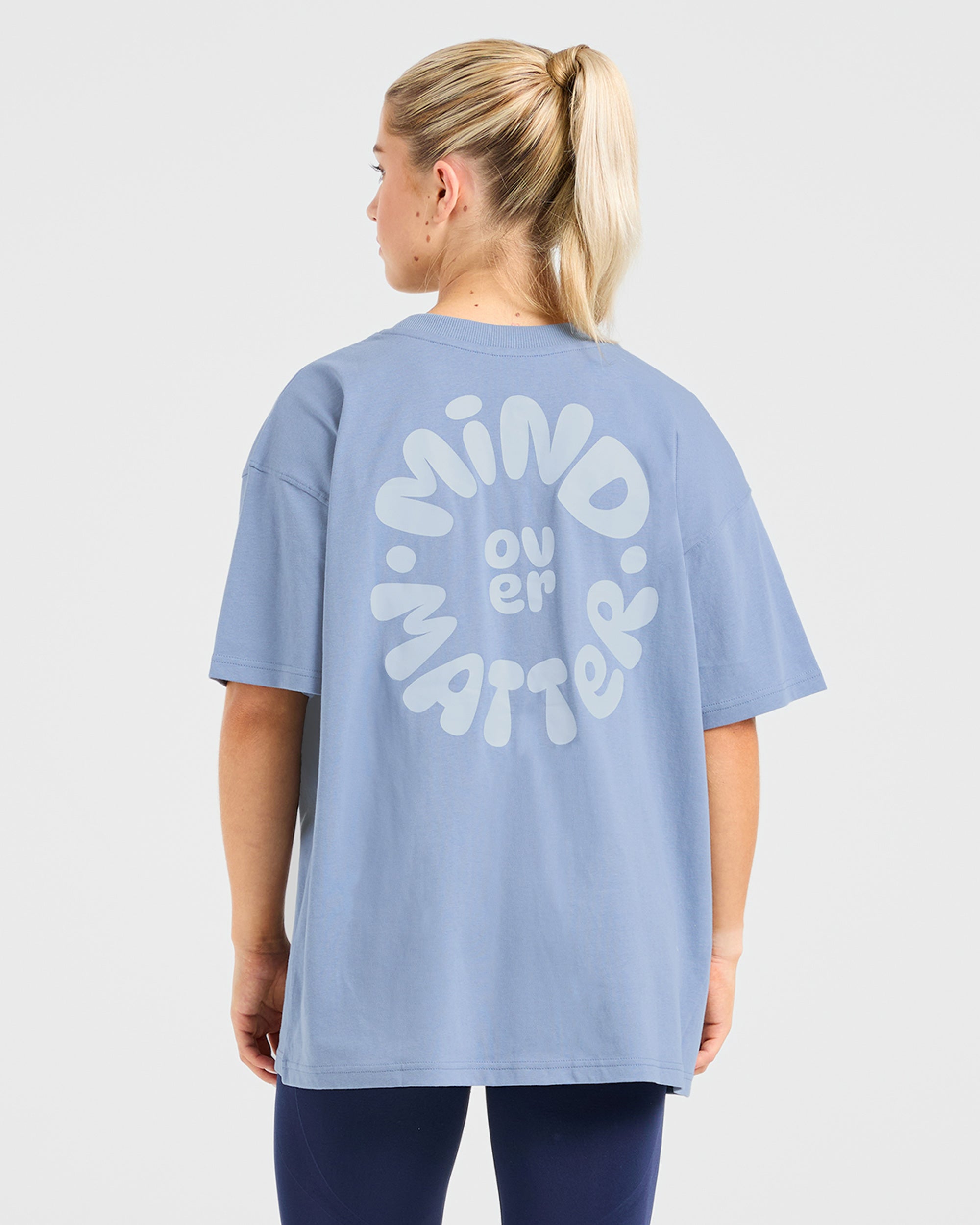 Camiseta Oversized Mind Over Matter V2 - Azul