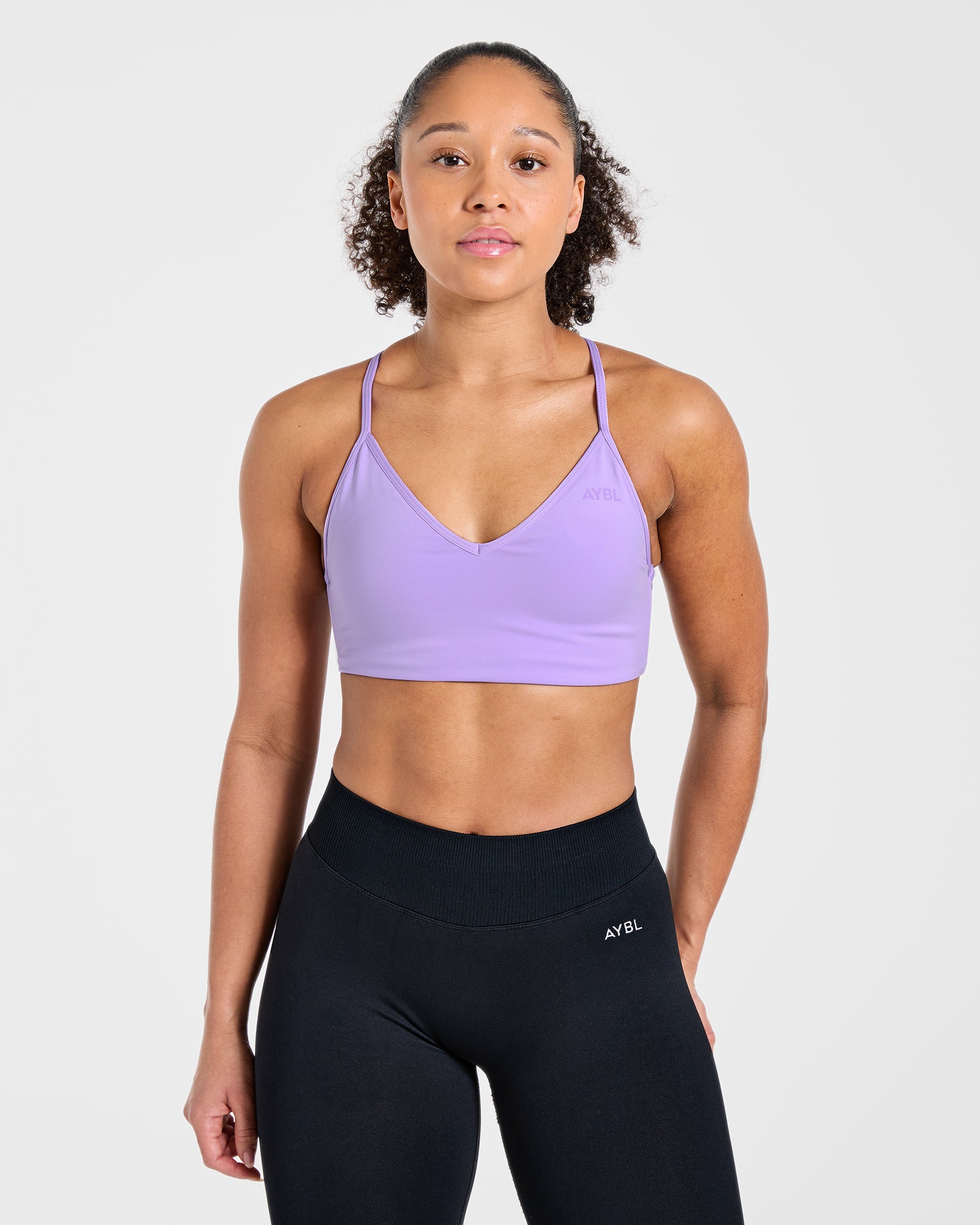 Sports Bra Básico de Espalda Cruzada - Lavanda