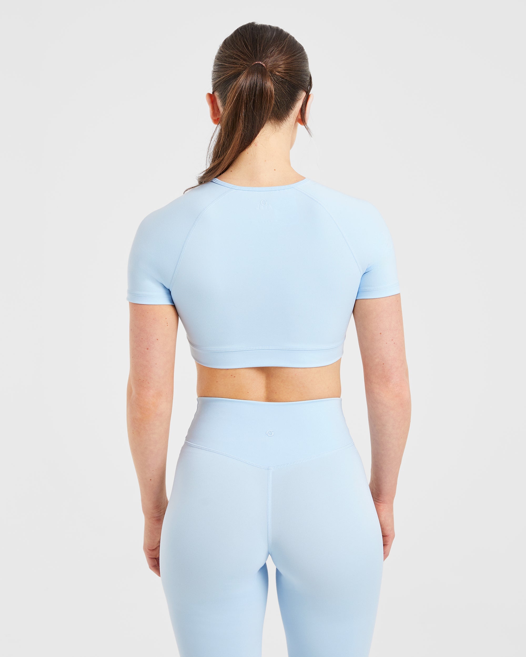 Crop Top Básico - Azul Pastel