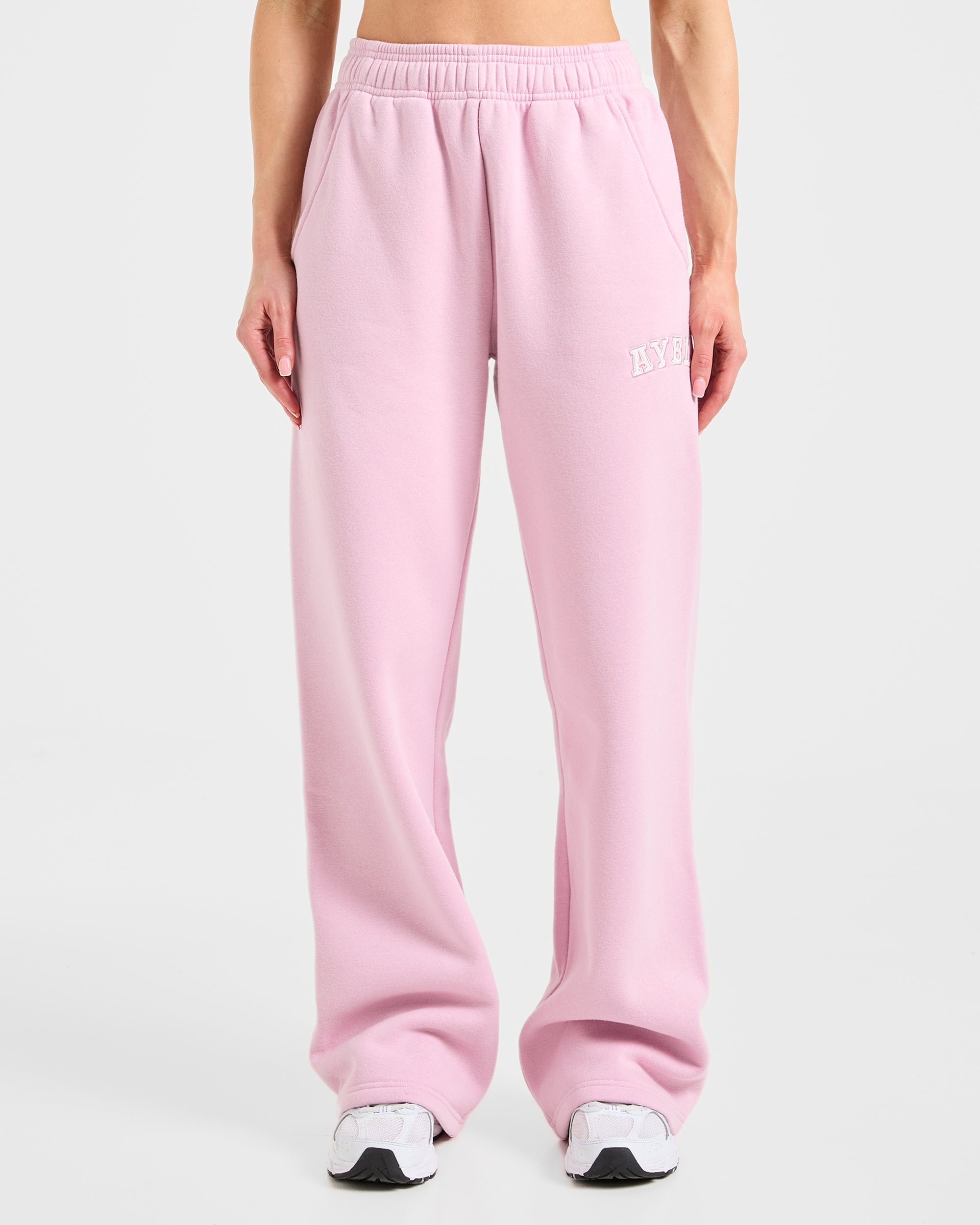Joggeres de pierna recta Varsity 2.0 Oversized - Rosa congelado