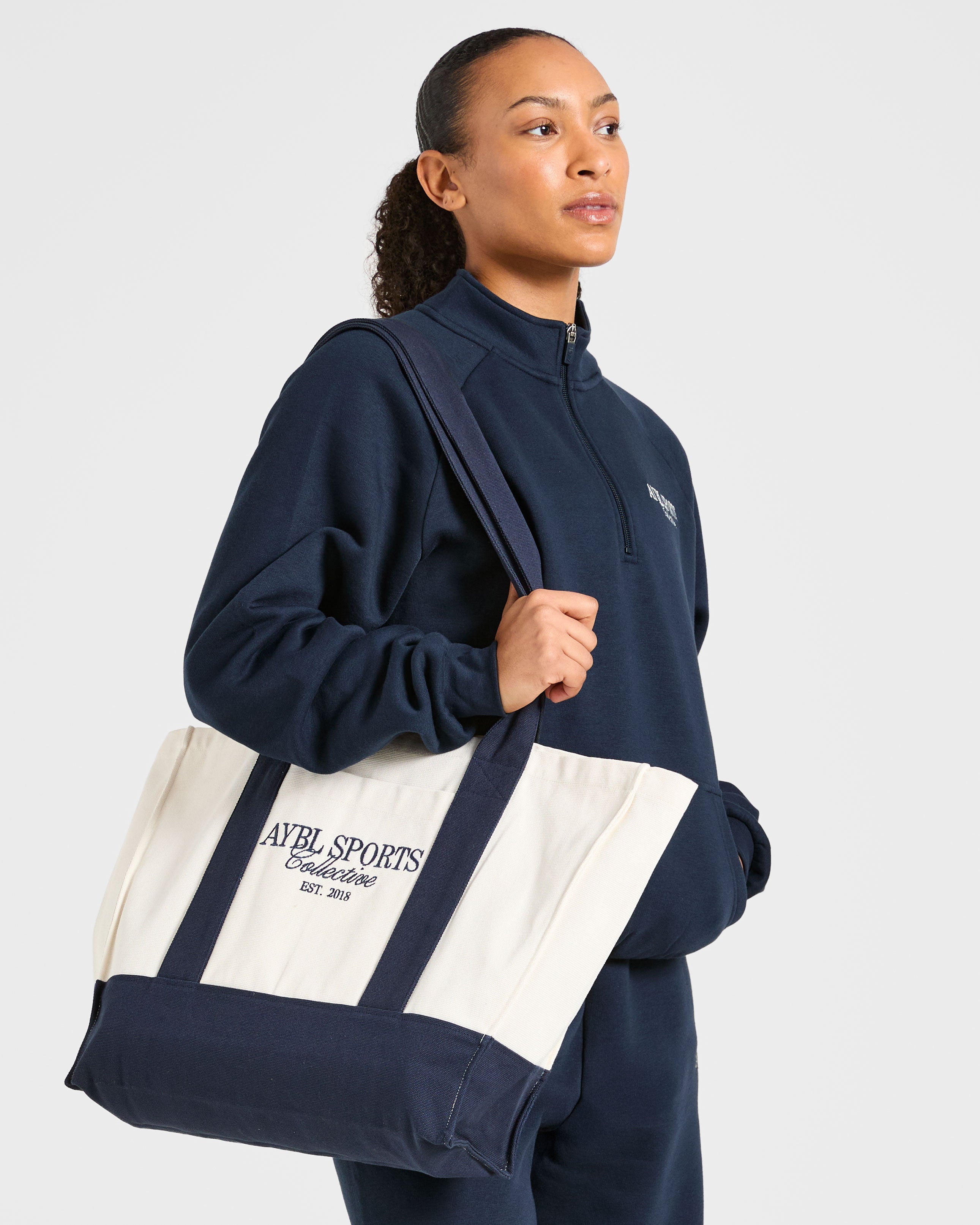 Bolsa de Compras Sports Collective - Blanco Oficina/Azul Marino