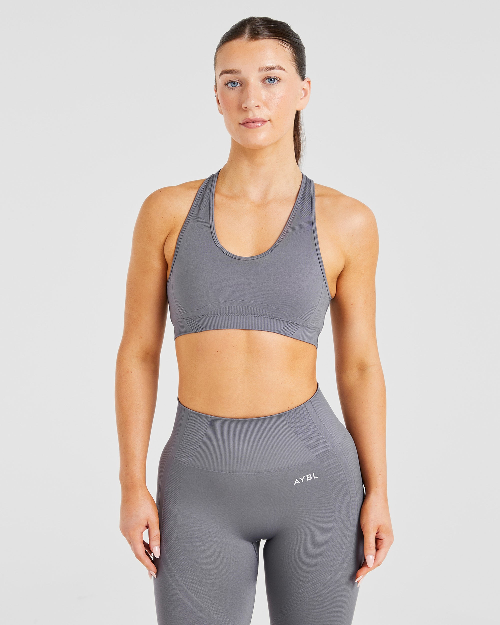 Balance V3 Sports Bra Sin Costuras - Gris Carbón