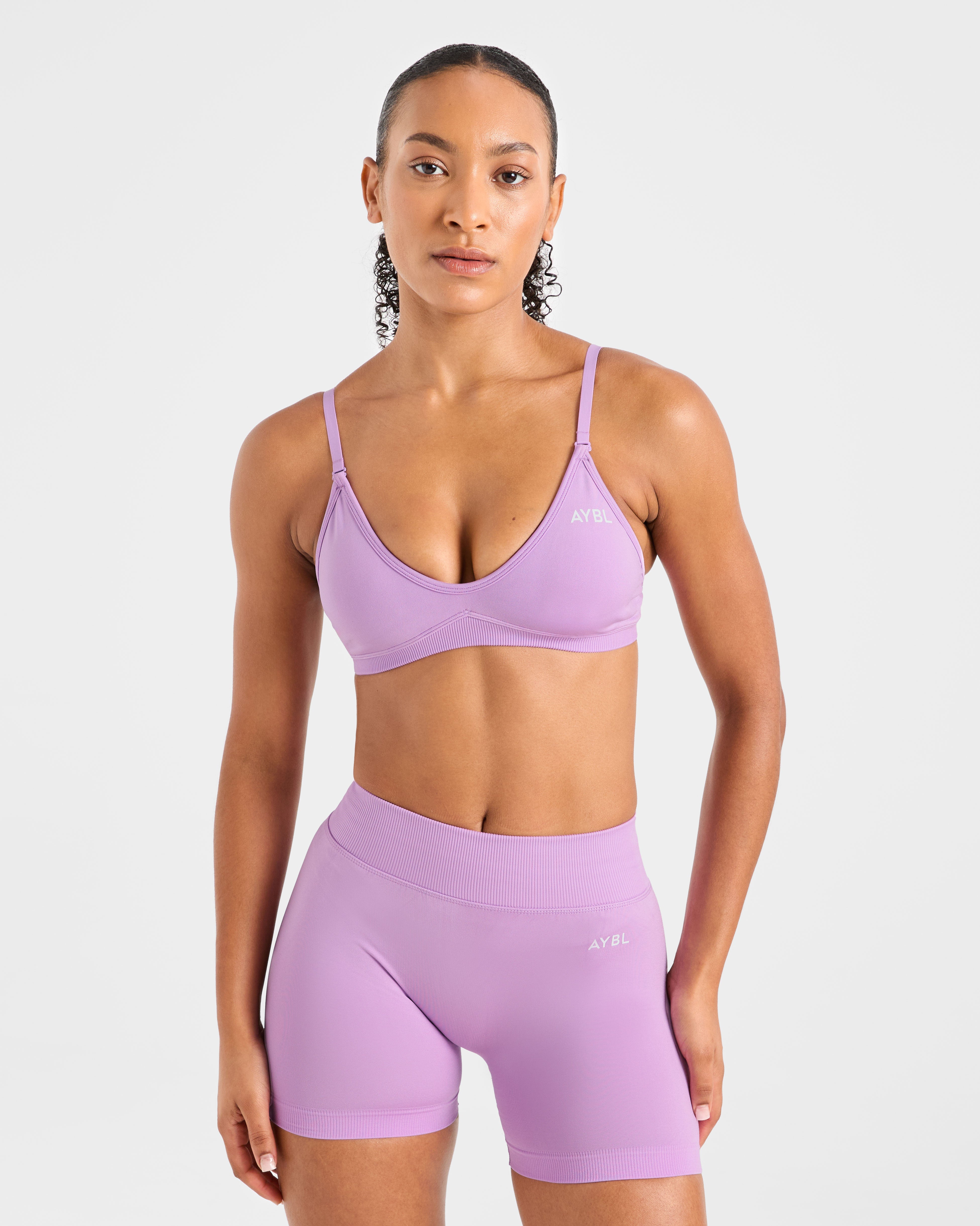 Adapt Sujetador Deportivo Sin Costuras con Tirantes - Lila Primavera