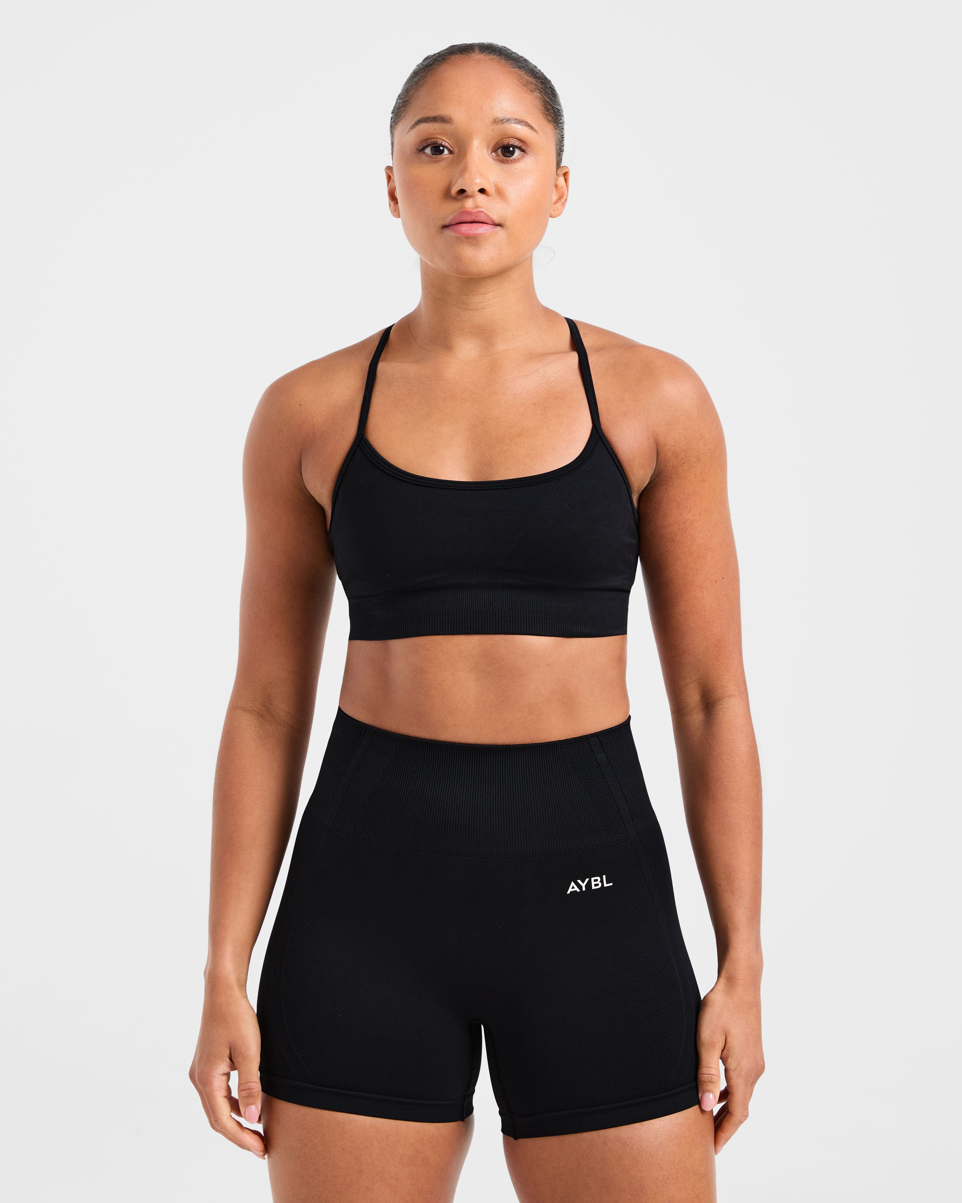 Empower Sports Bra sin costuras - Negro
