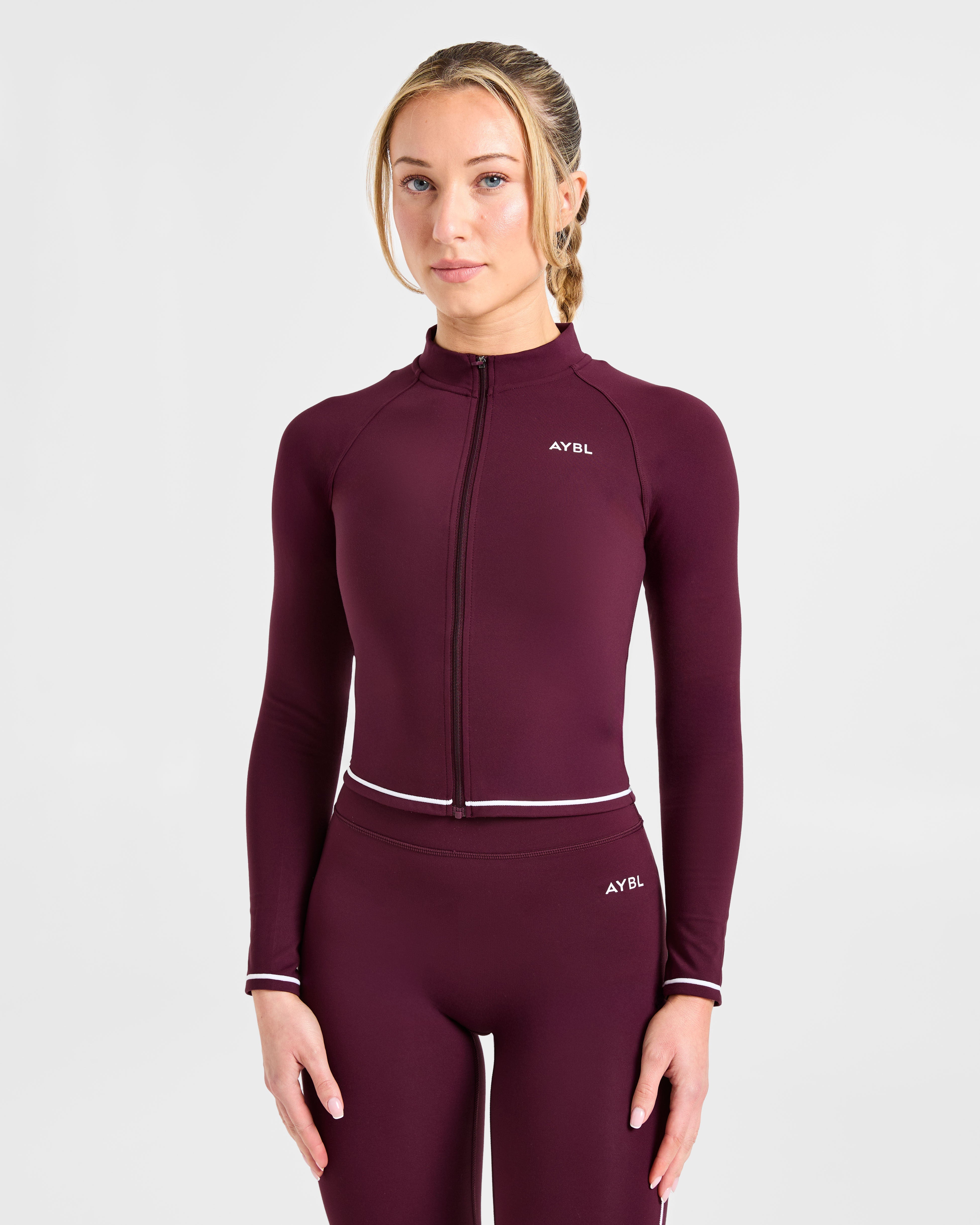 Chaqueta con cremallera Form - Mulberry profundo
