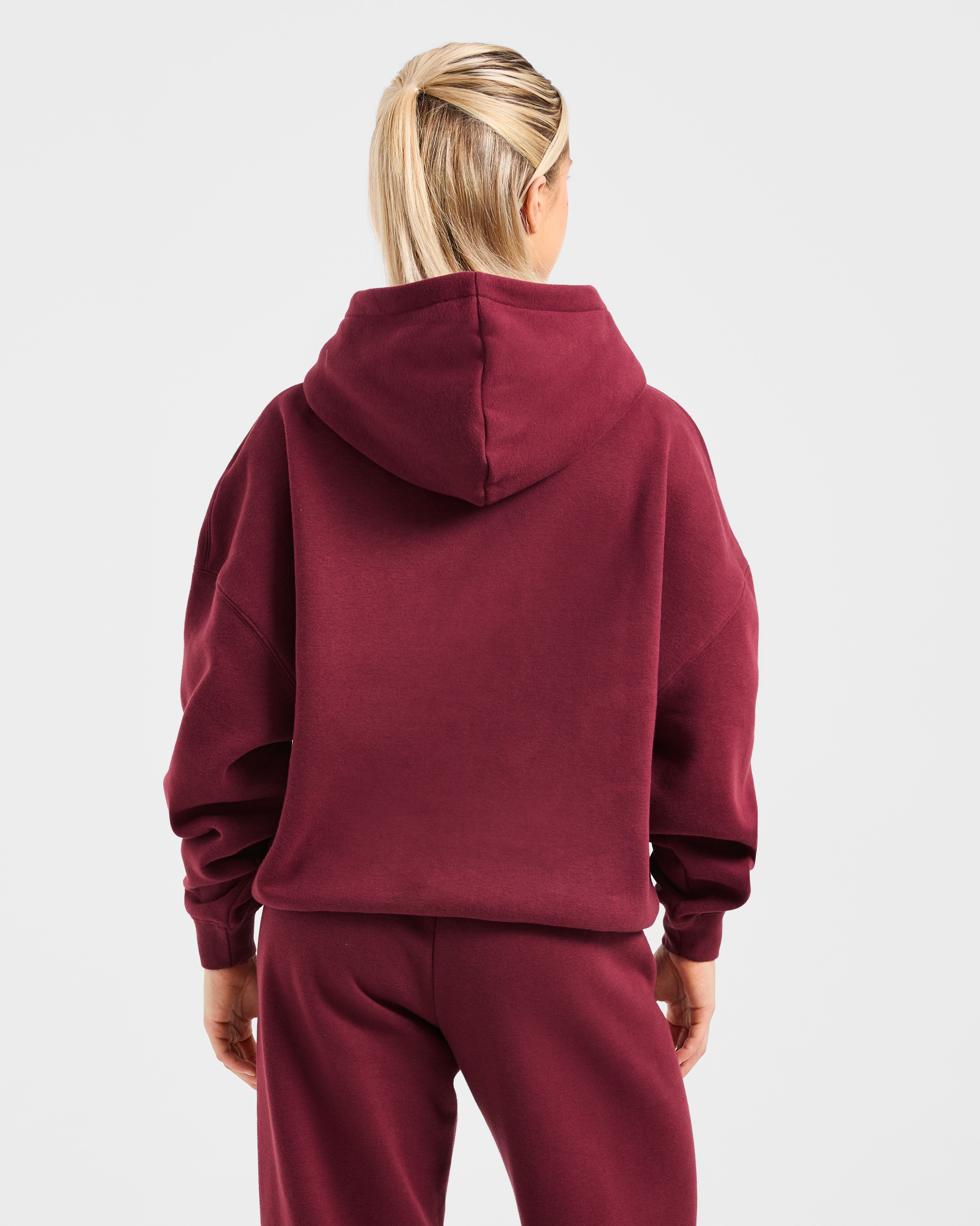 Sudadera Oversized Varsity 2.0 - Rojo Vino